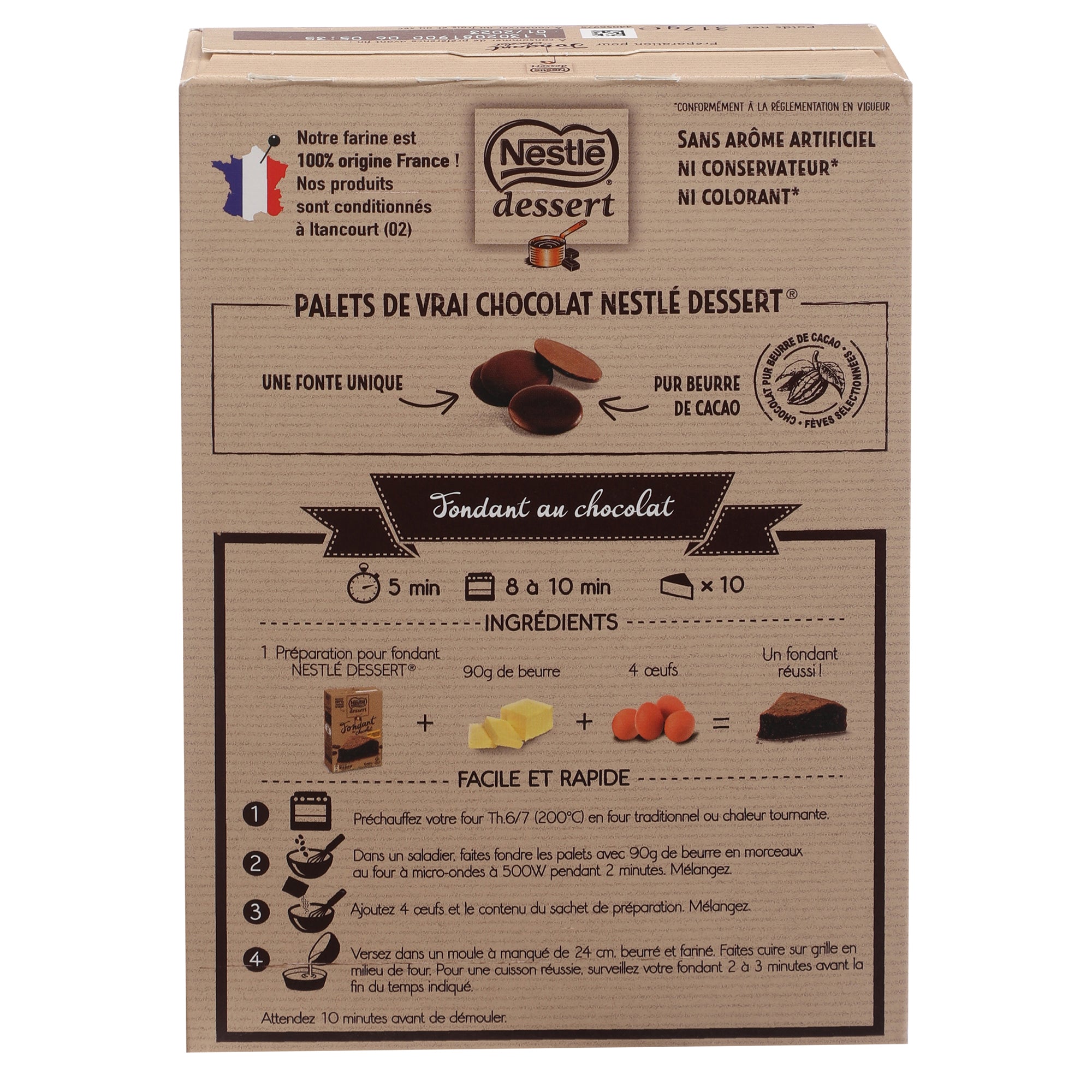 Préparation fondant au chocolat