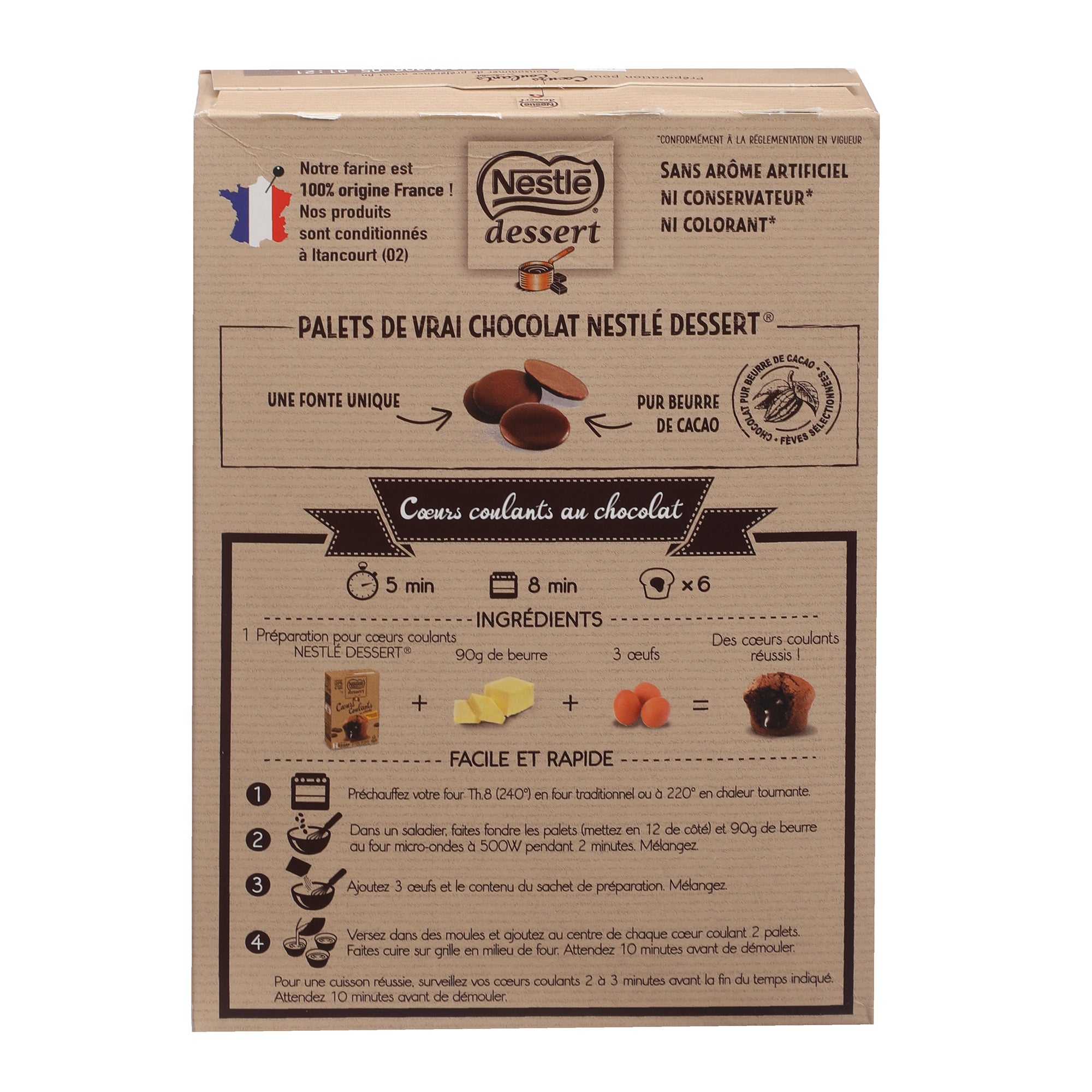 Préparation cœur coulants au chocolat