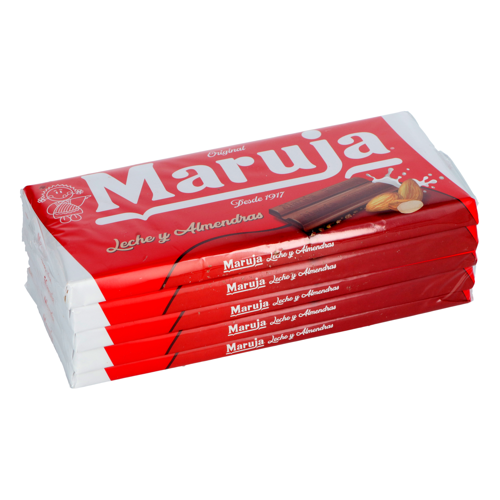 Lot de 4 tablettes 4 + 1 chocolat au lait et amandes