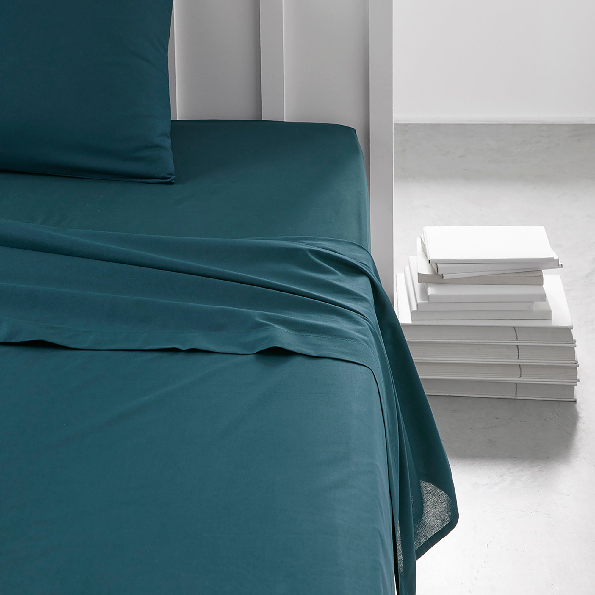 Drap plat paon 57 fils