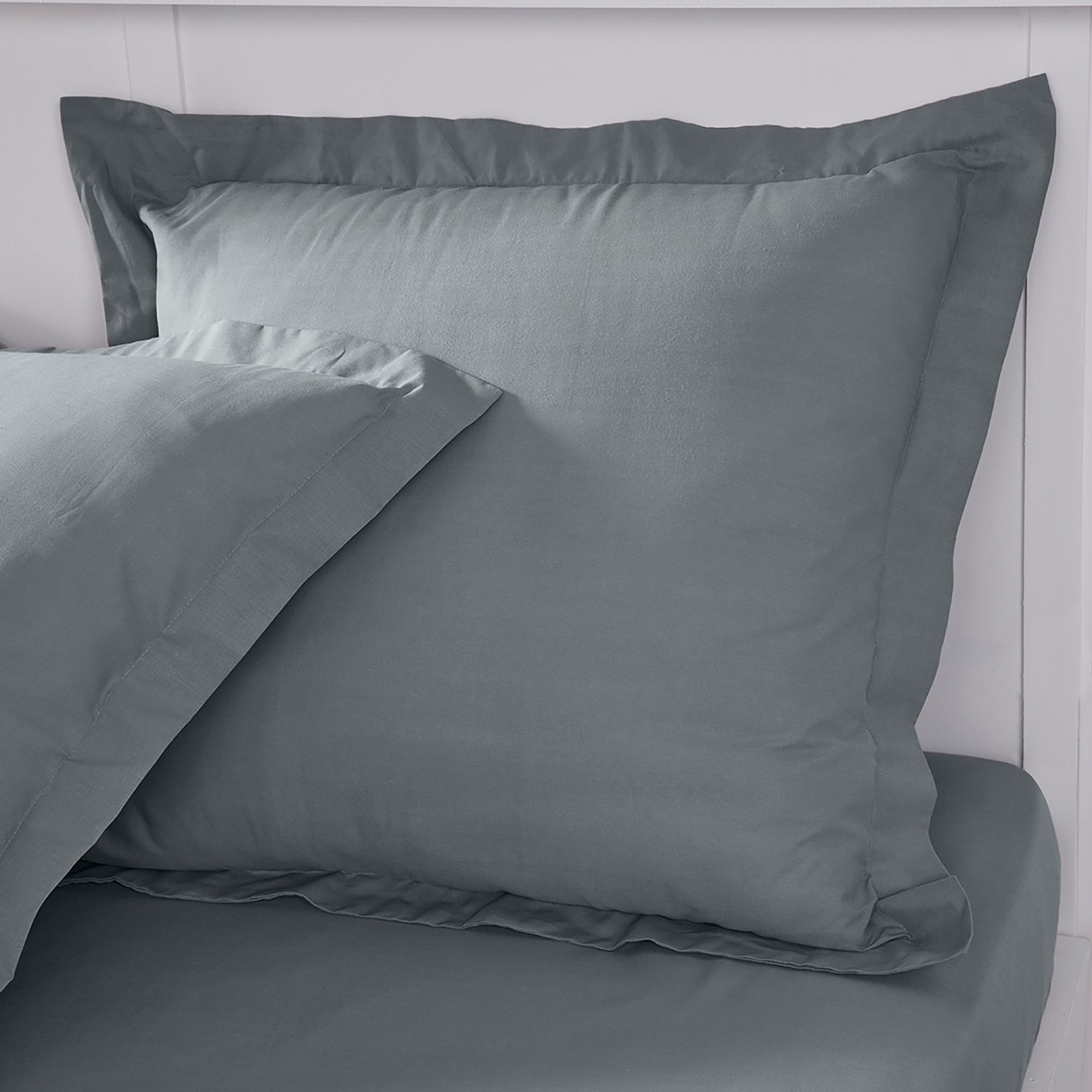 Taie d'oreiller gris anthracite 63x63cm