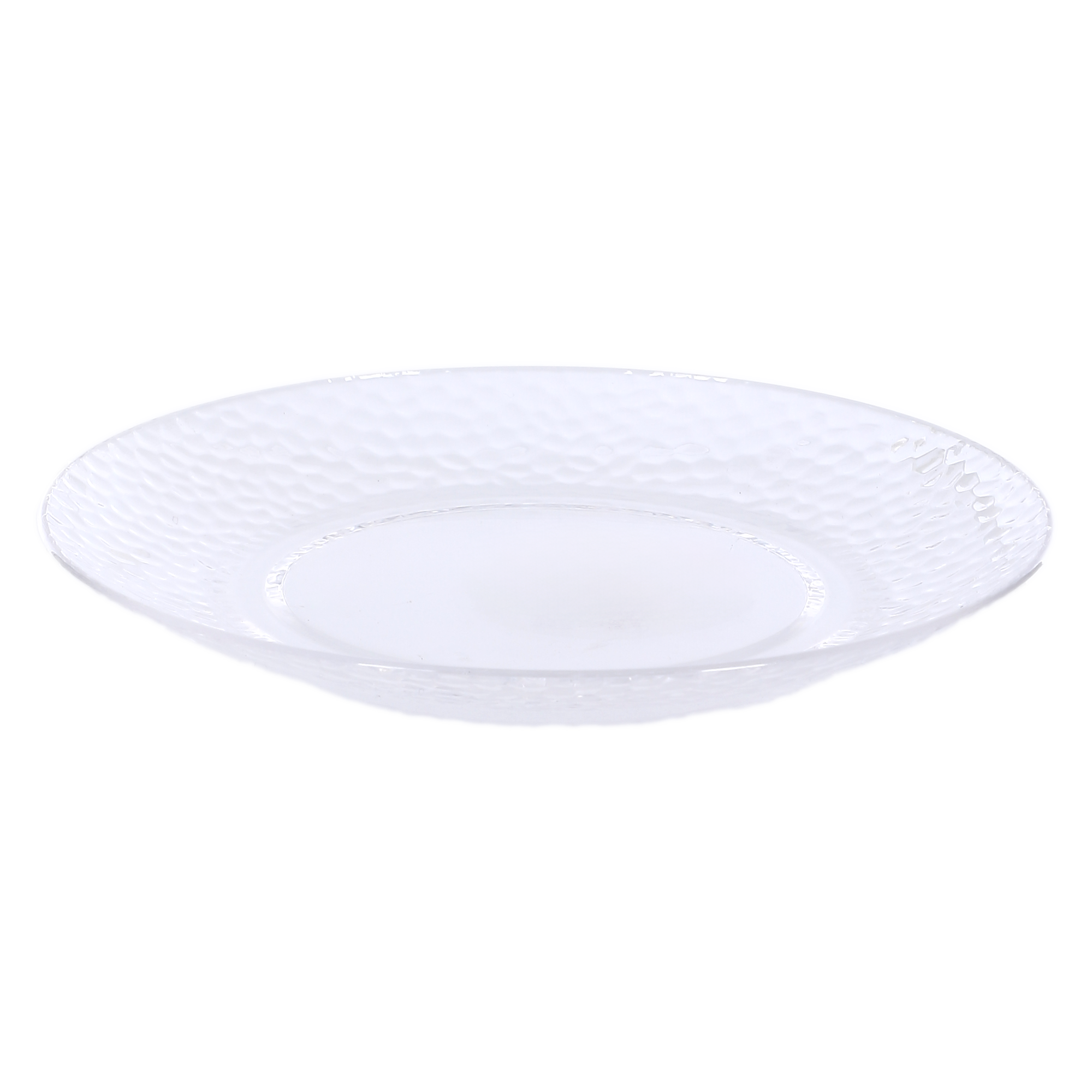 Assiette à dessert en plastique martelé 20cm