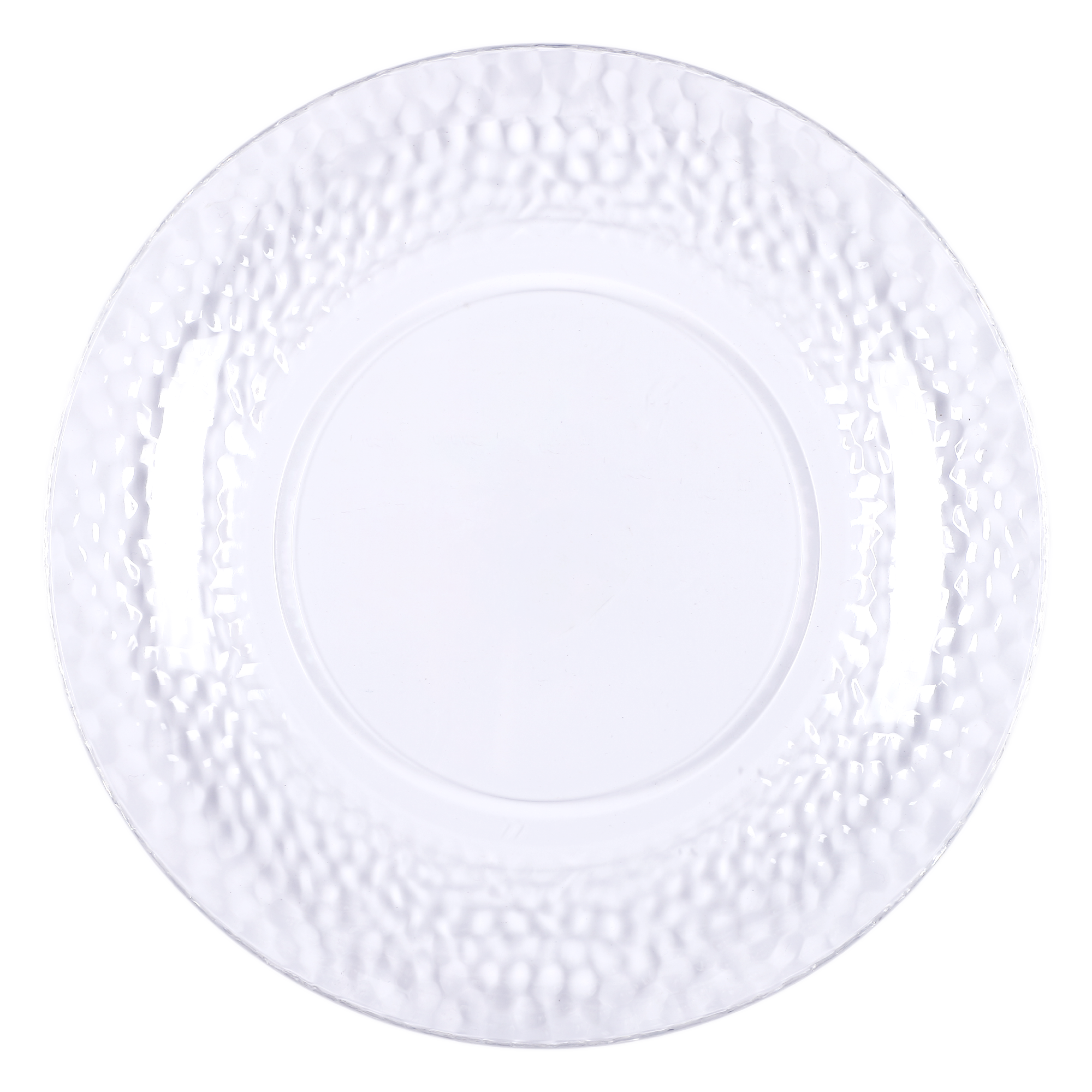 Assiette à dessert en plastique martelé 20cm
