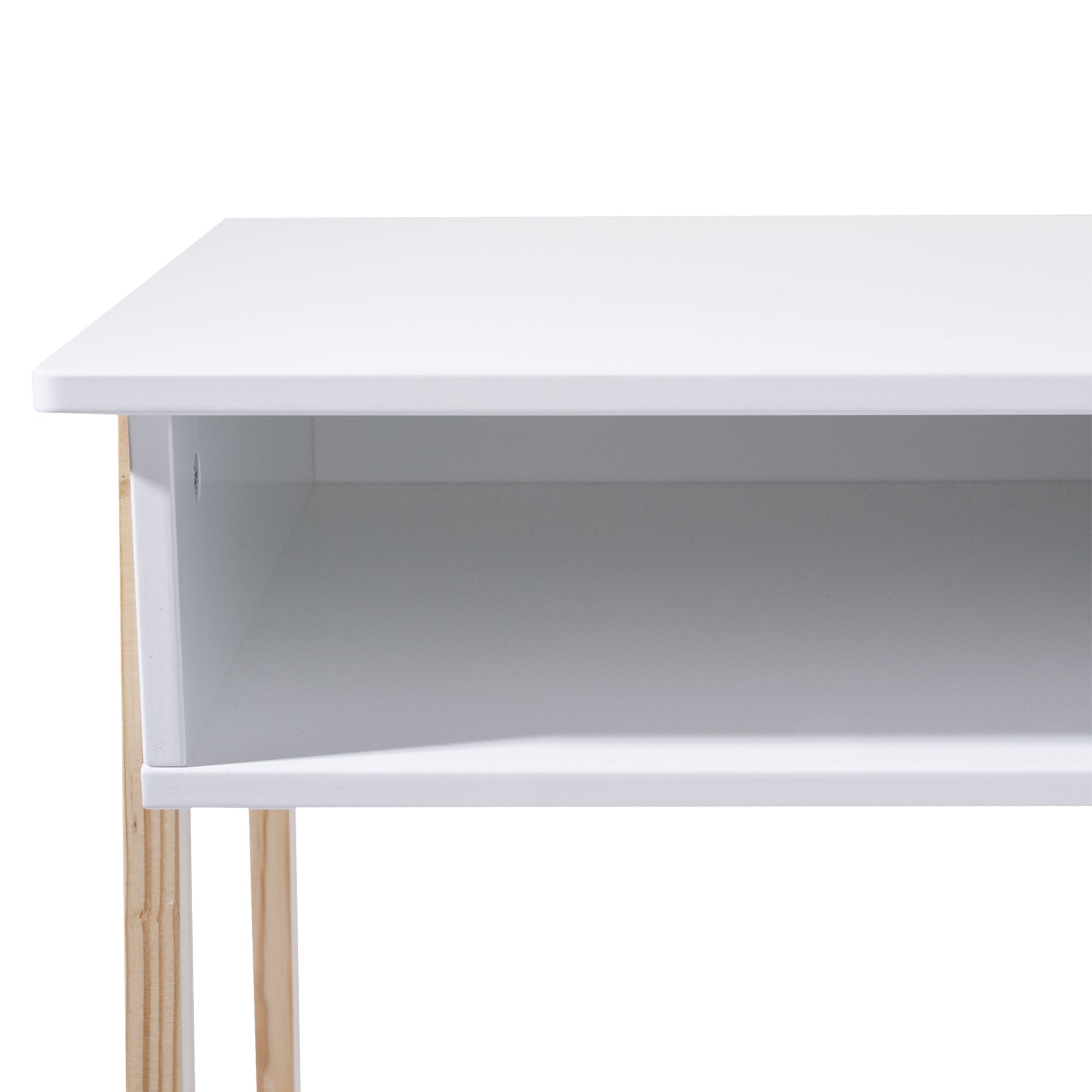 Bureau blanc et bois