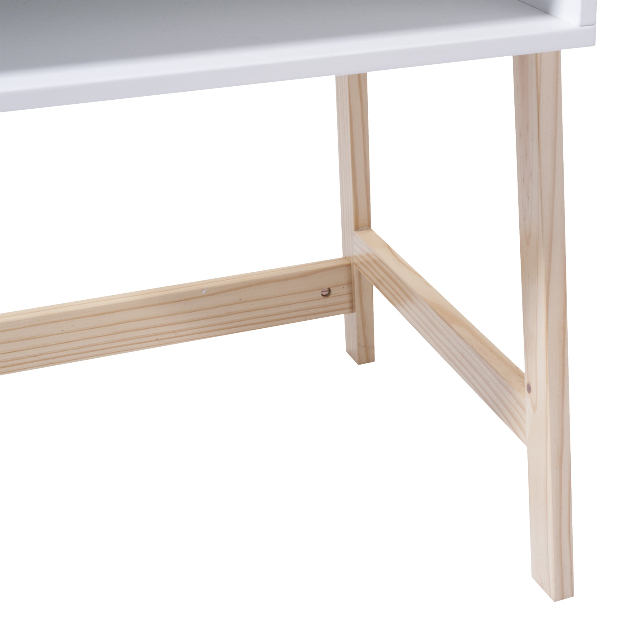 Bureau blanc et bois