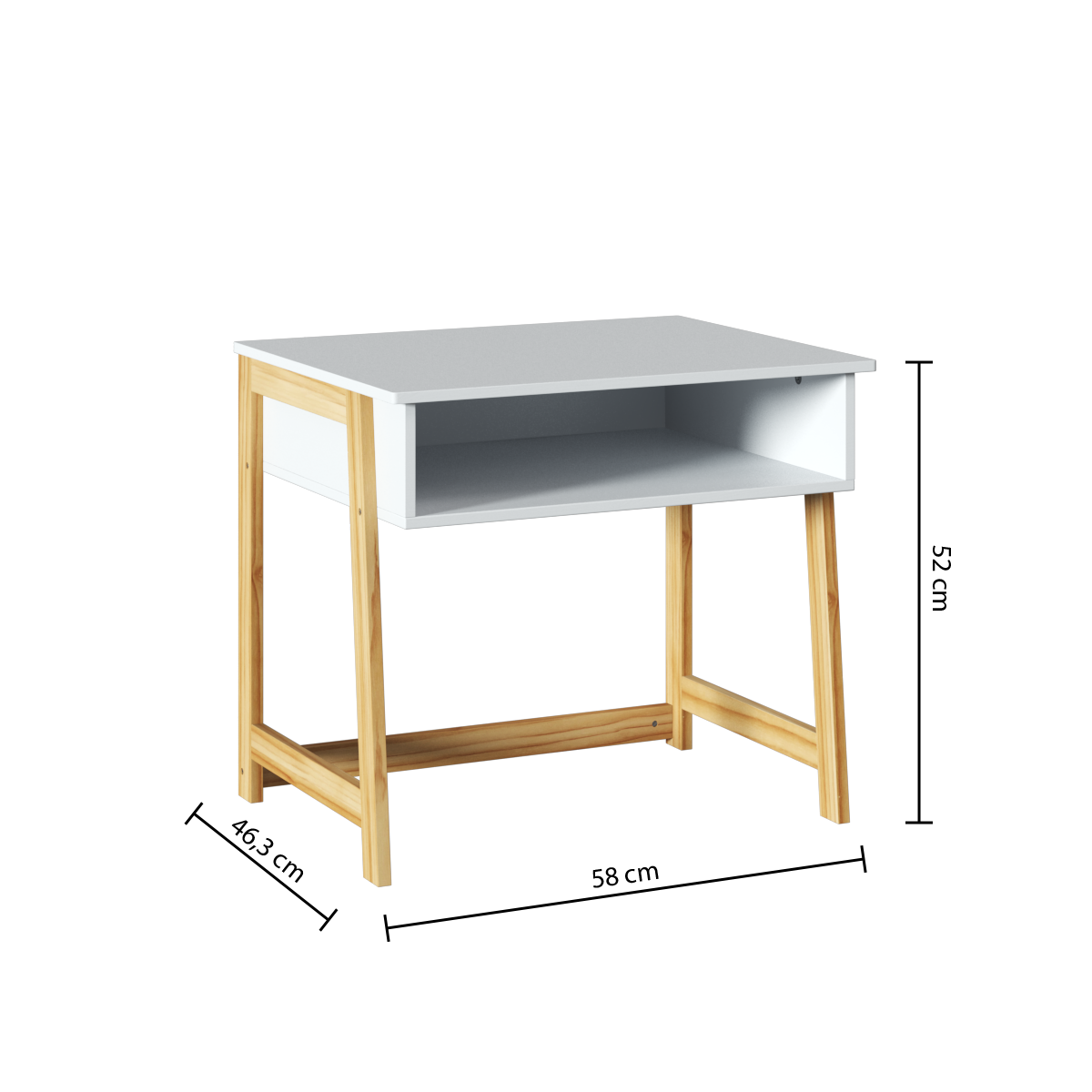 Bureau blanc et bois
