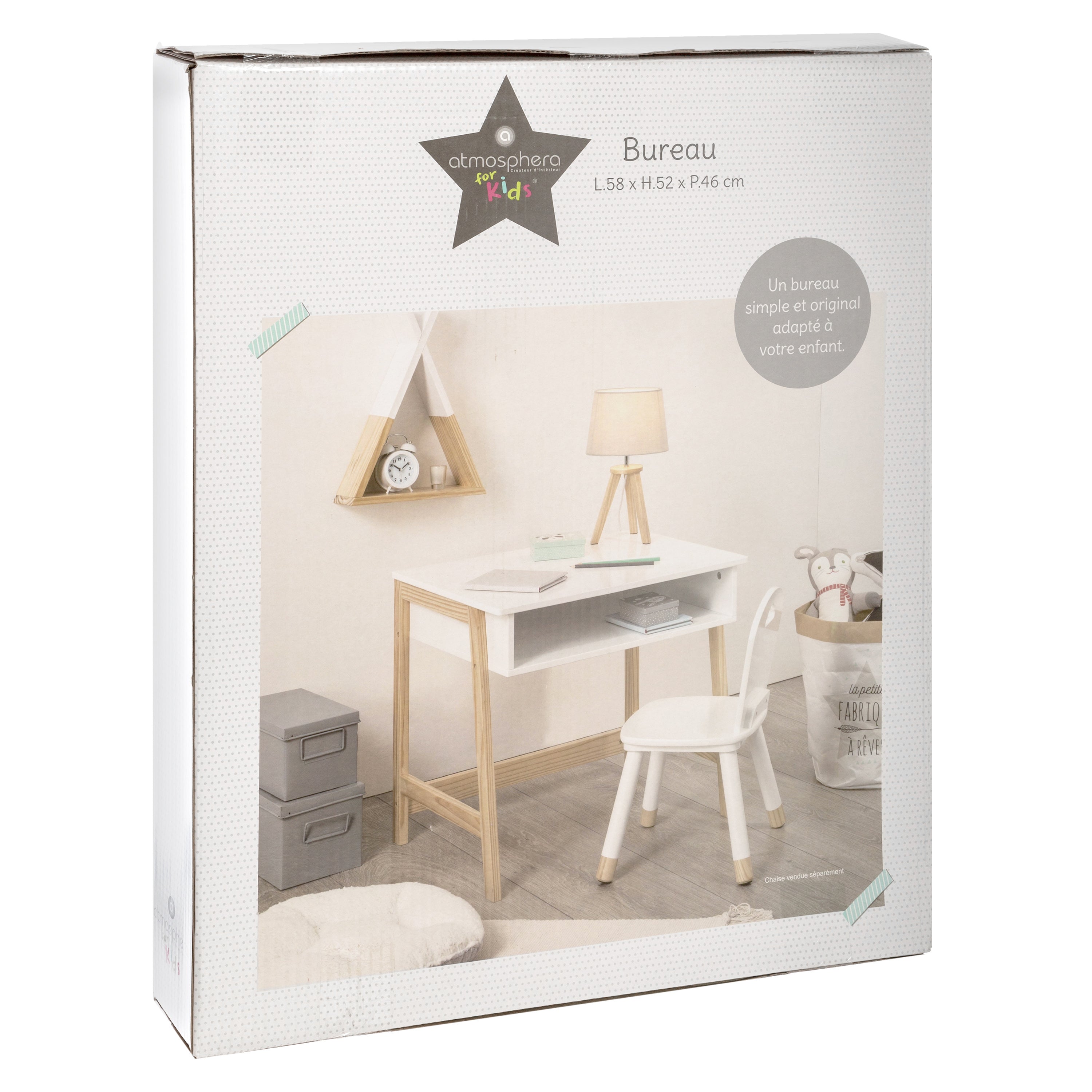 Bureau blanc et bois