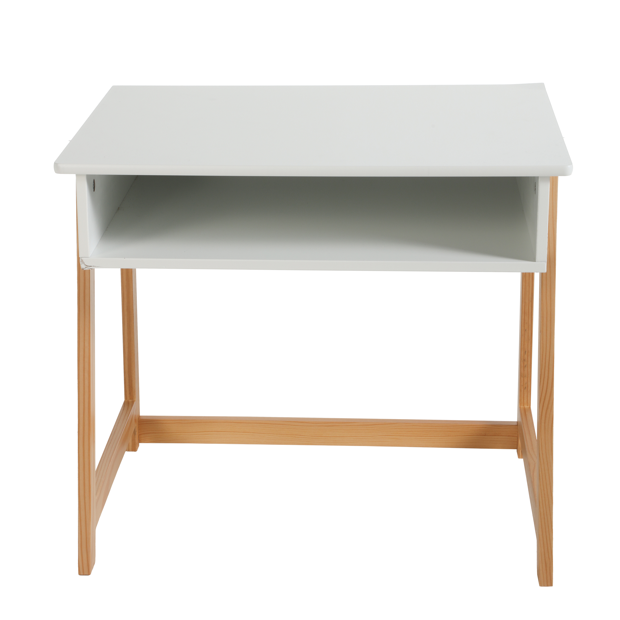 Bureau blanc et bois