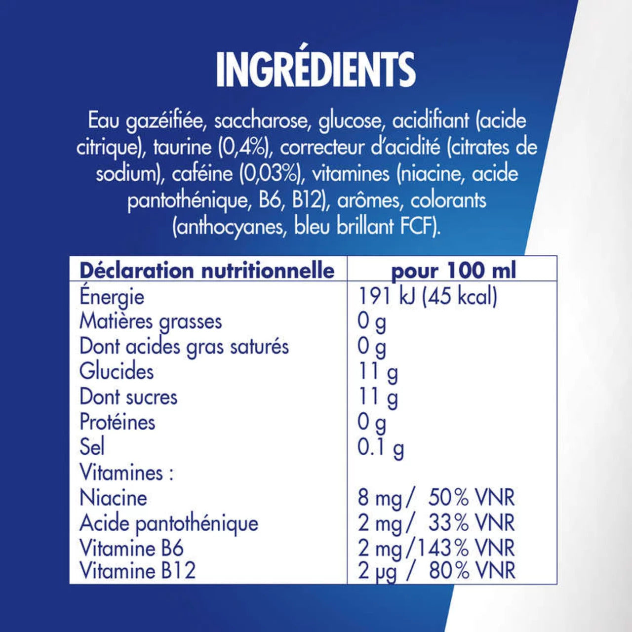 Boisson énergisante goût juneberry