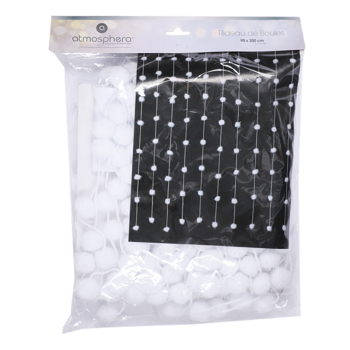 Rideau boules de coton