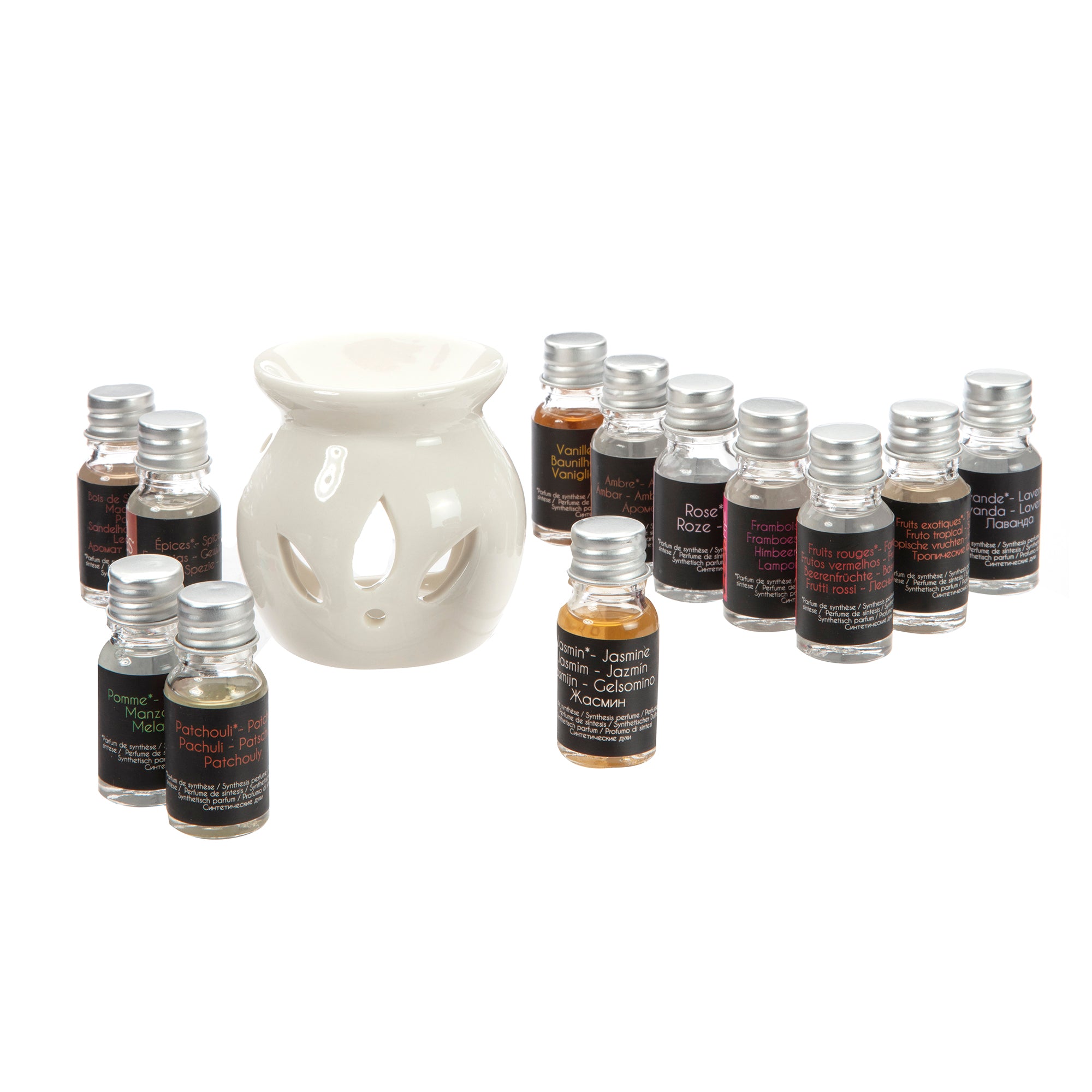 Brûle parfum en céramique + 12 huiles essentielles