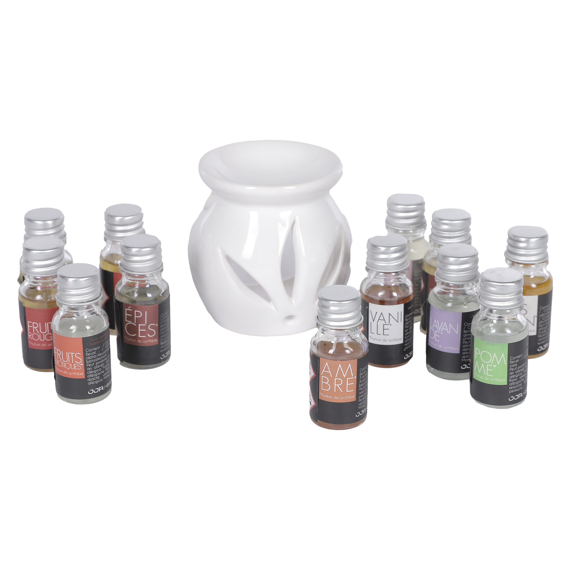 Brûle parfum en céramique + 12 huiles essentielles