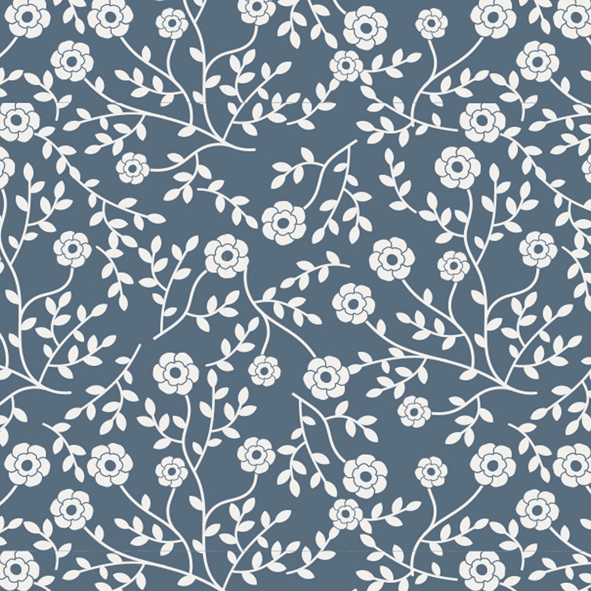 Couette fleurs bleues réversible 240 x 220cm