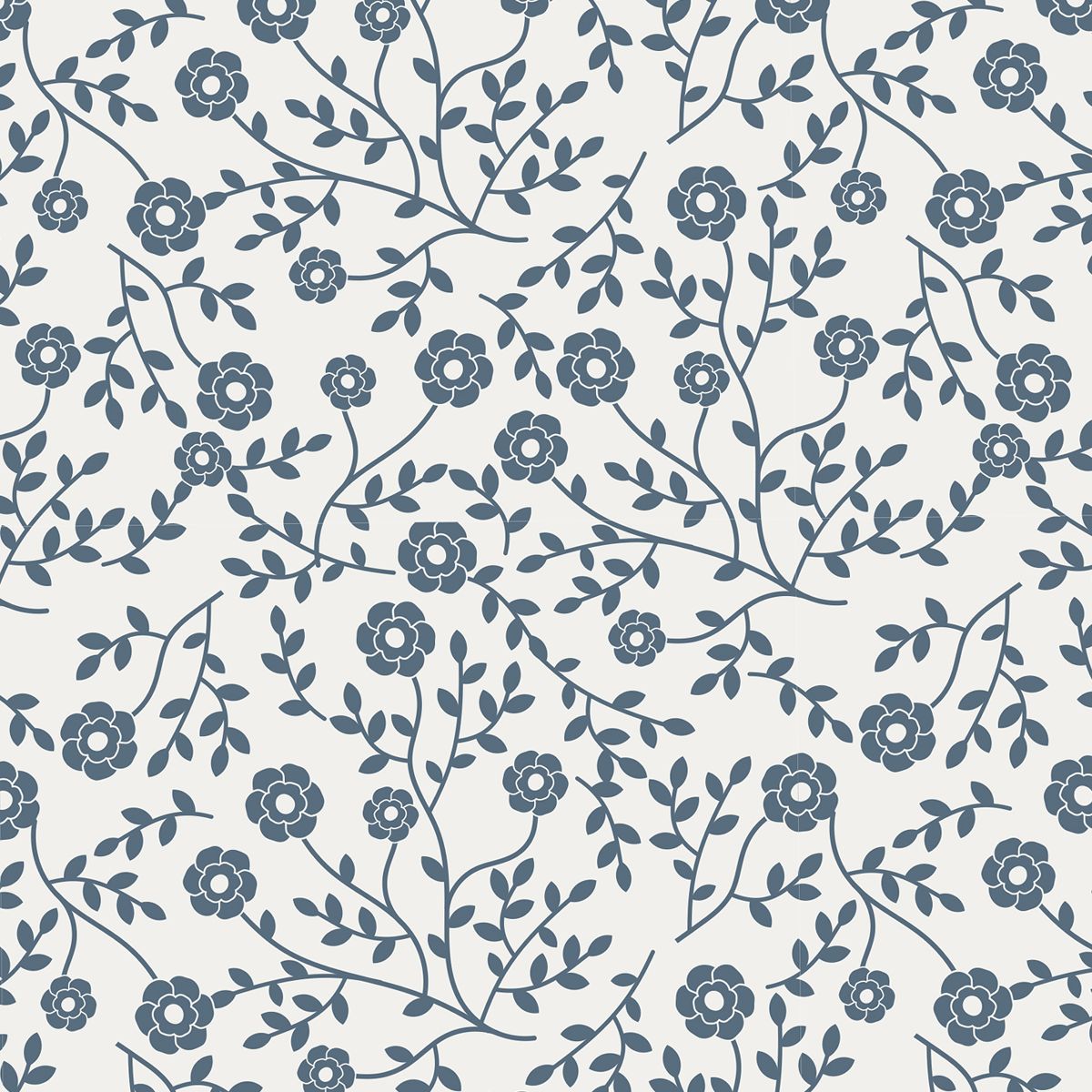 Couette fleurs bleues réversible 240 x 220cm