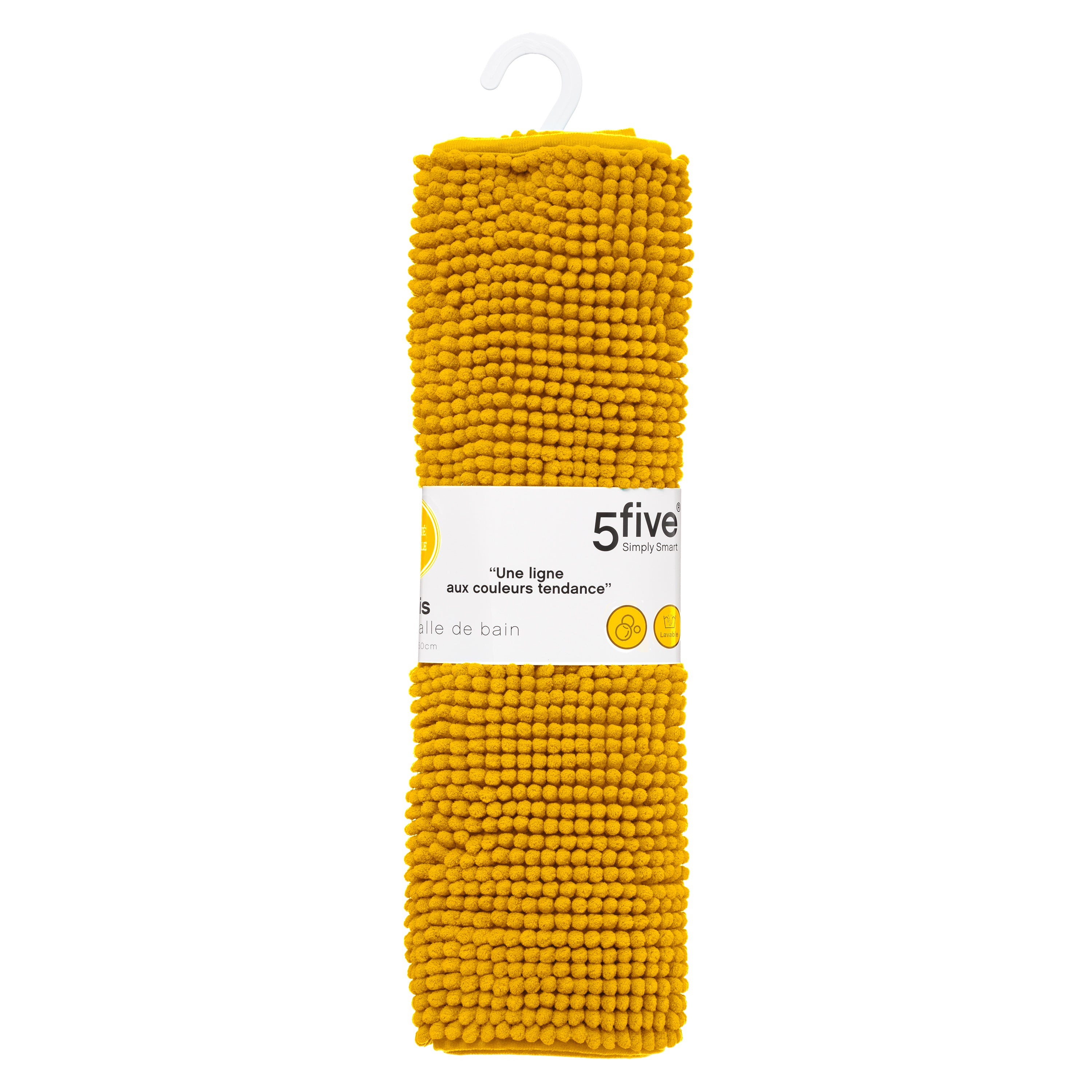 Tapis chenille moutarde 50x80cm