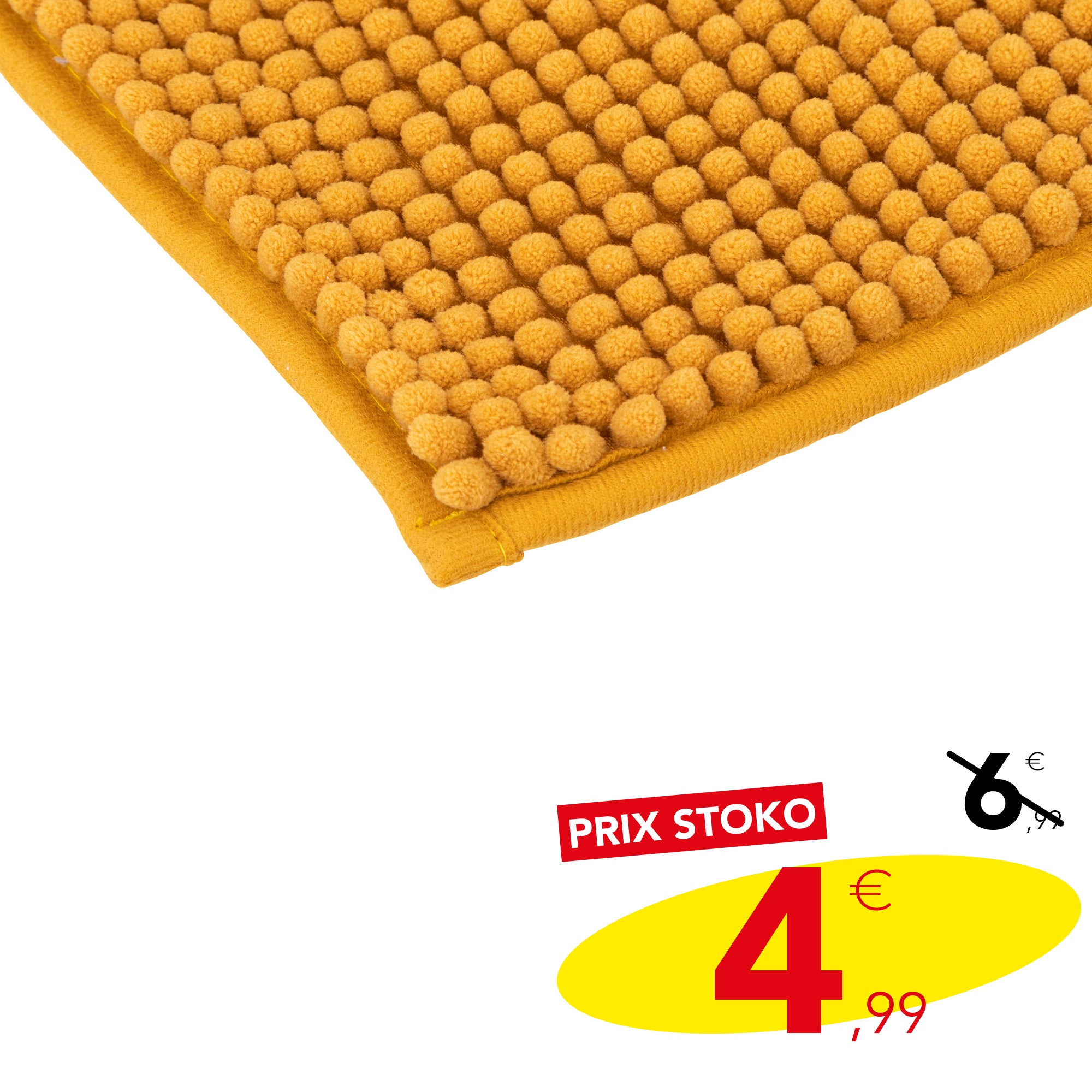 Tapis chenille moutarde 50x80cm