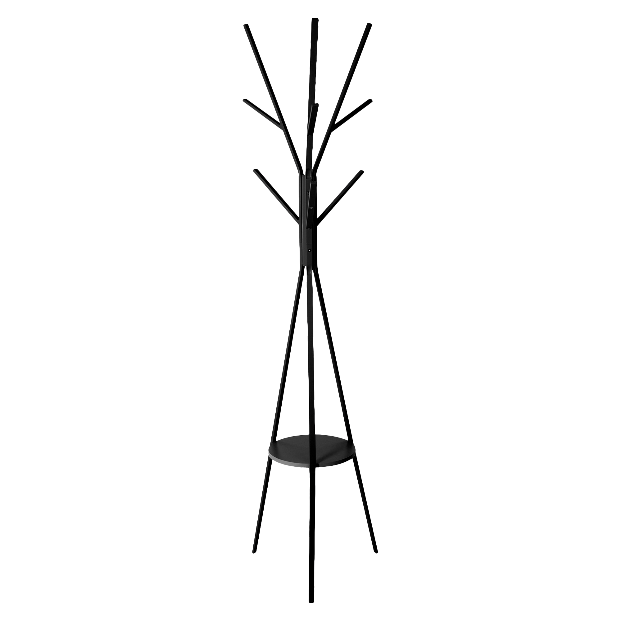 Porte manteaux 9 crochets en métal noir Metty