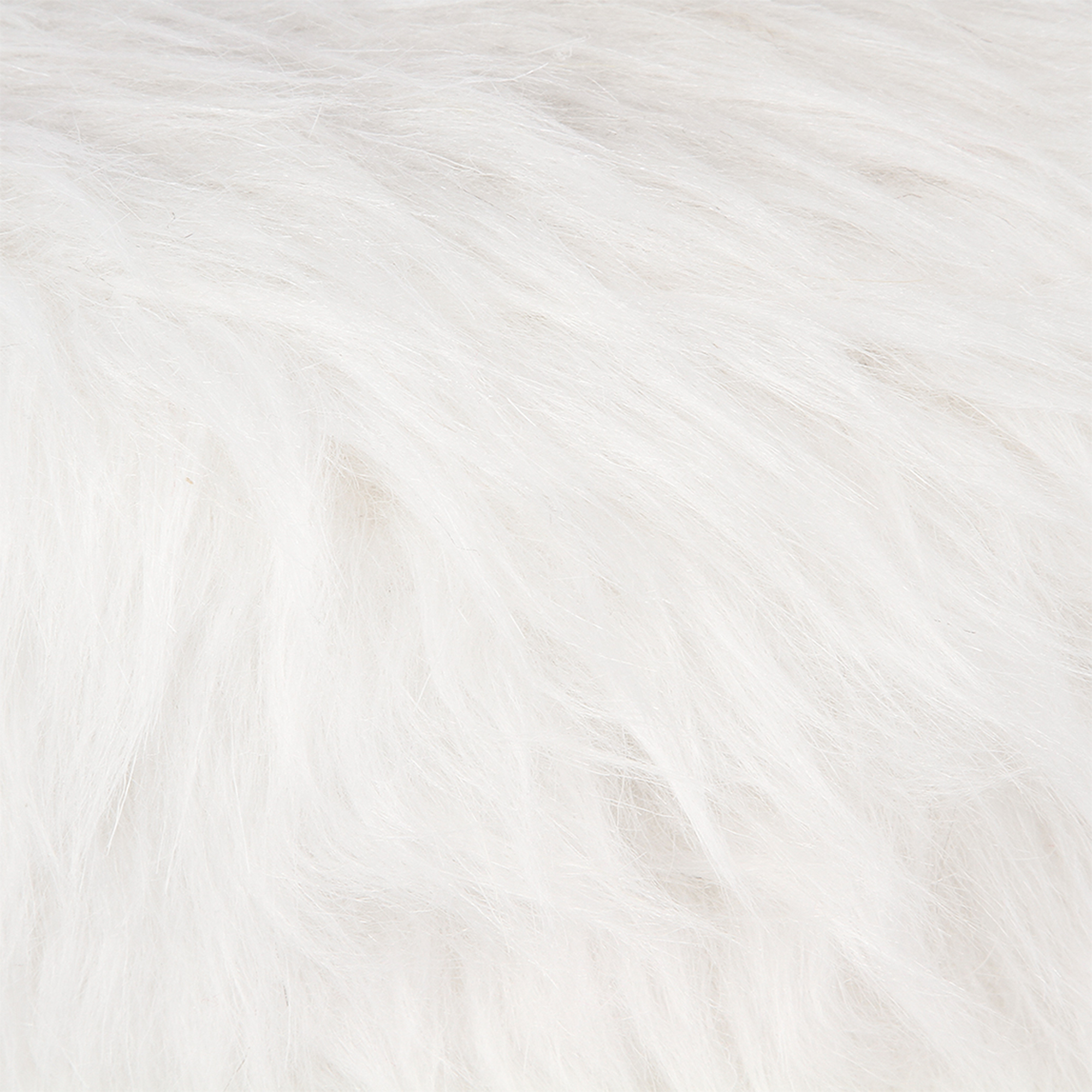 Tabouret Oslo fausse fourrure blanche