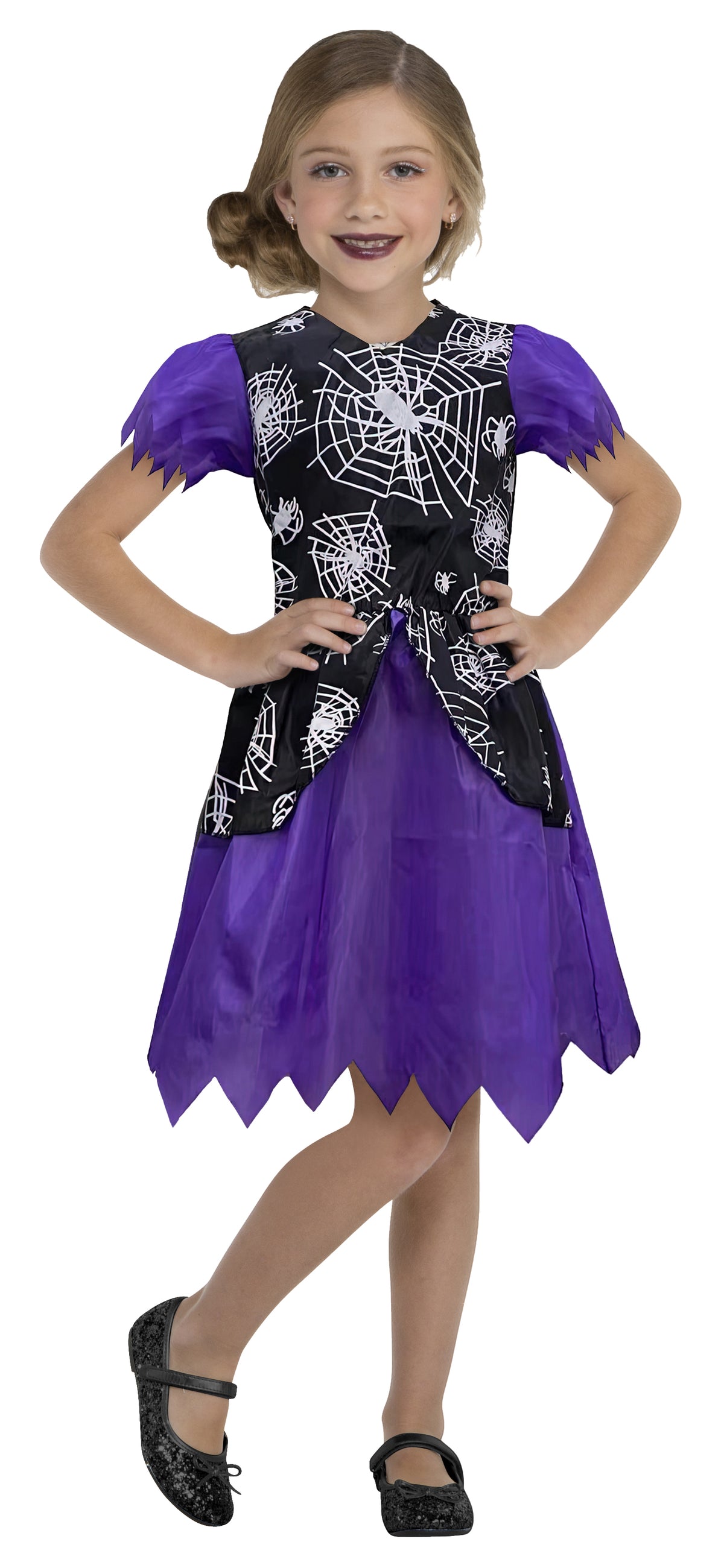 Déguisement d’Halloween pour fille en polyester - Noir