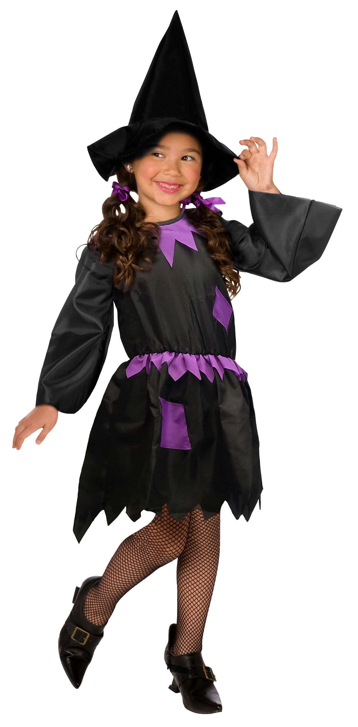 Déguisement d’Halloween pour fille en polyester - Noir