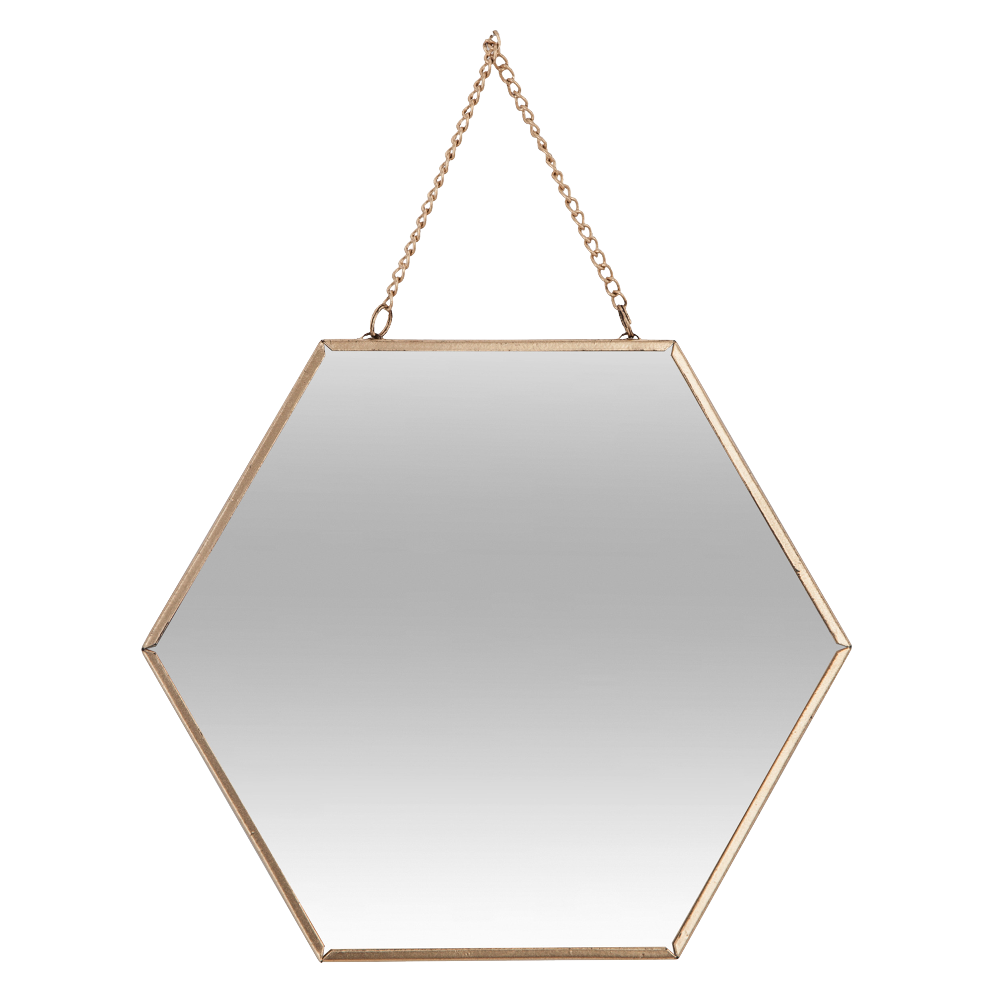 3 miroirs Hexagonaux or et chaine