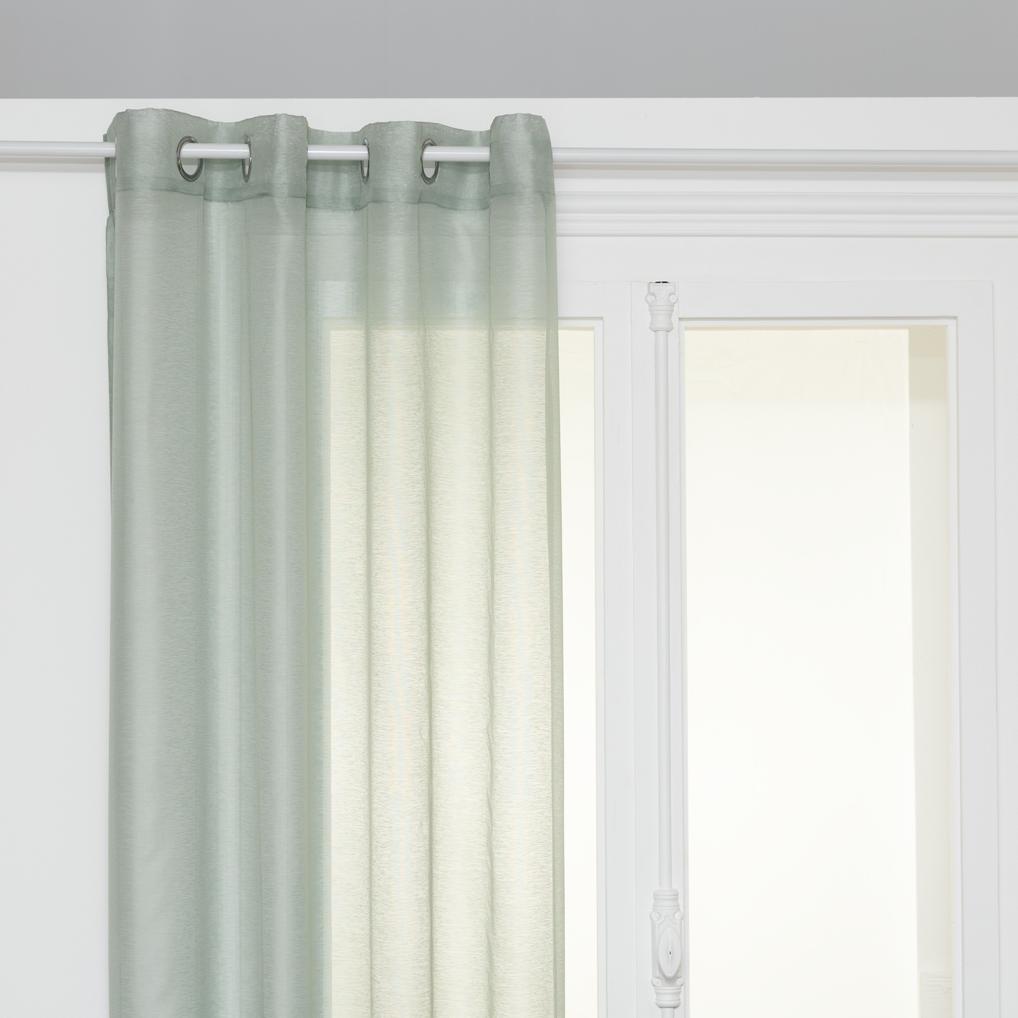 Voilage moly vert celadon 135x240 cm