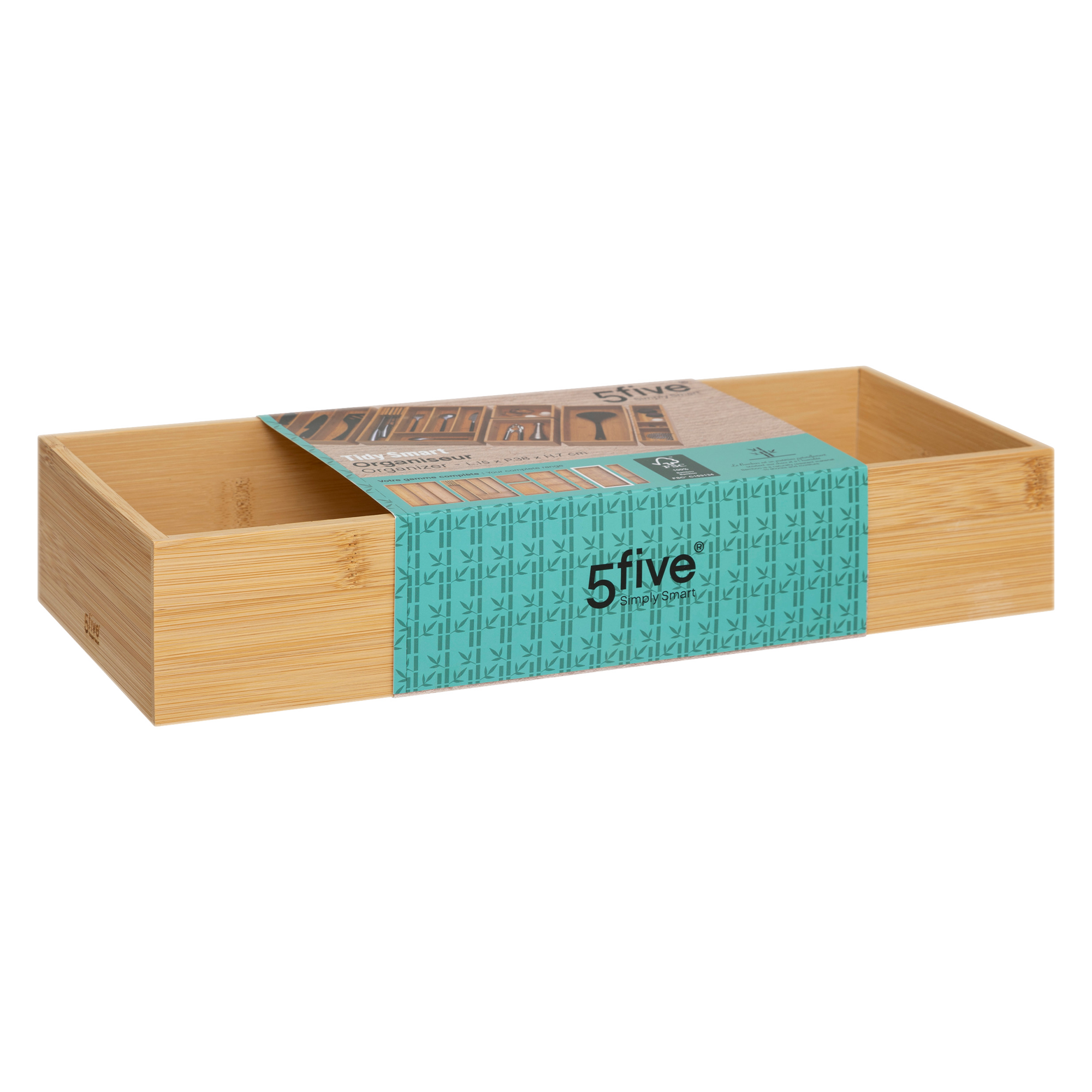 Organisateur en bambou 15x38cm