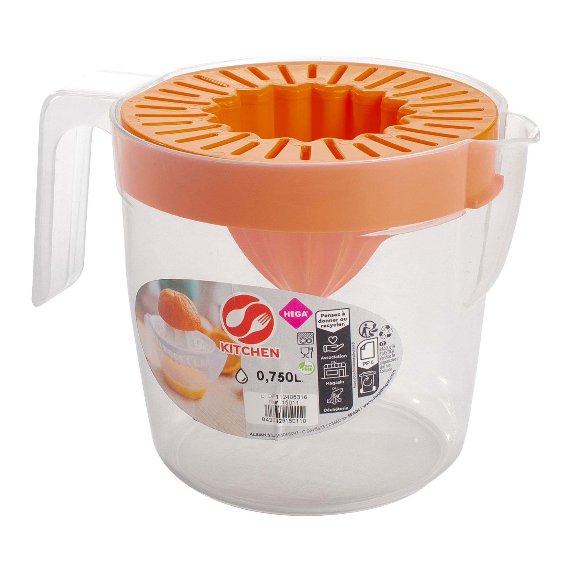 Presse agrumes bec verseur 750ml