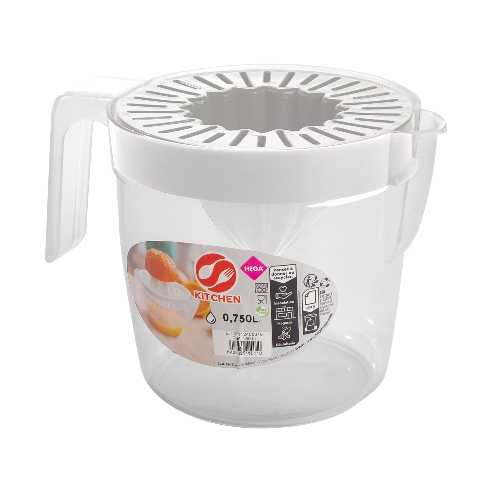 Presse agrumes bec verseur 750ml