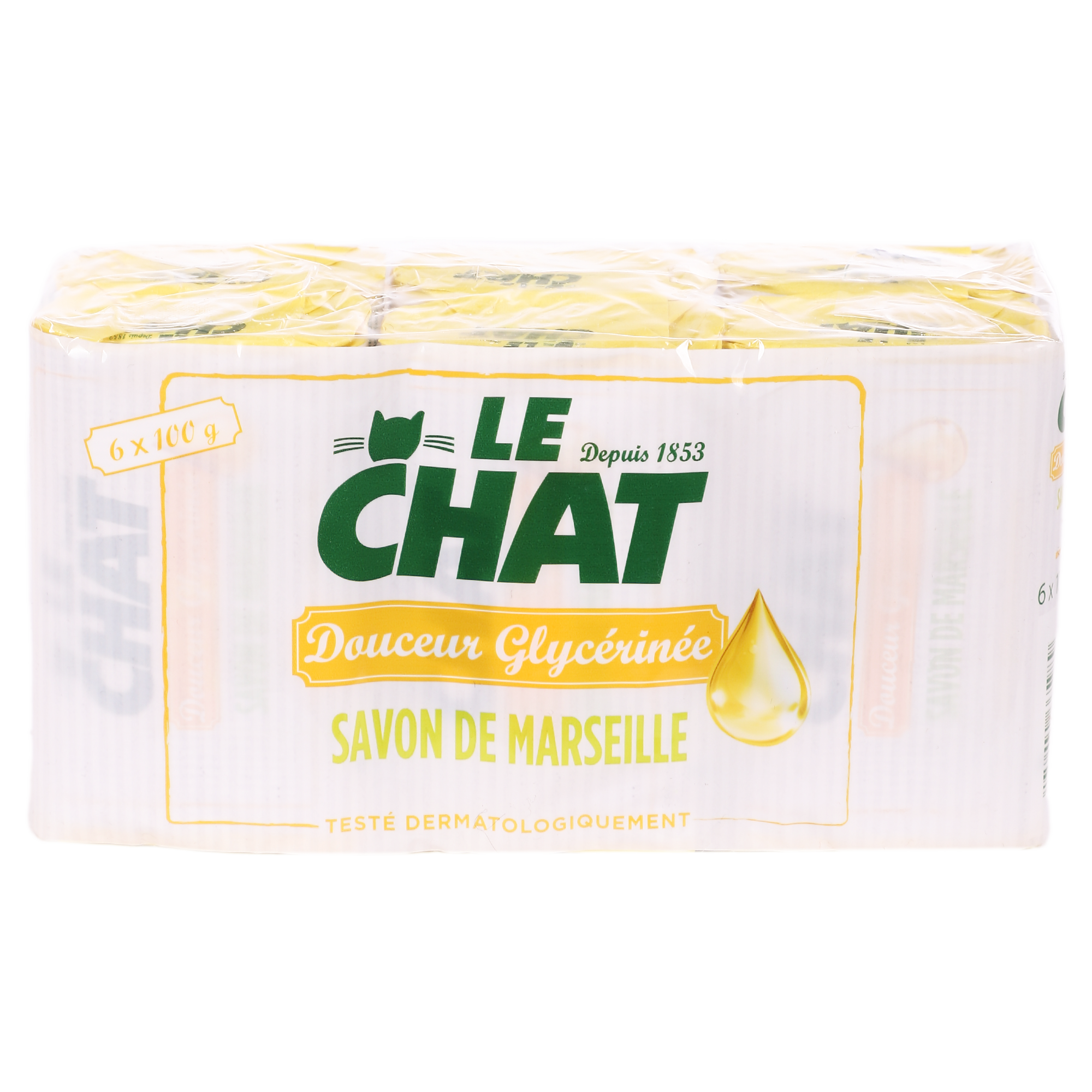 6 savons de Marseille douceur glycérinée