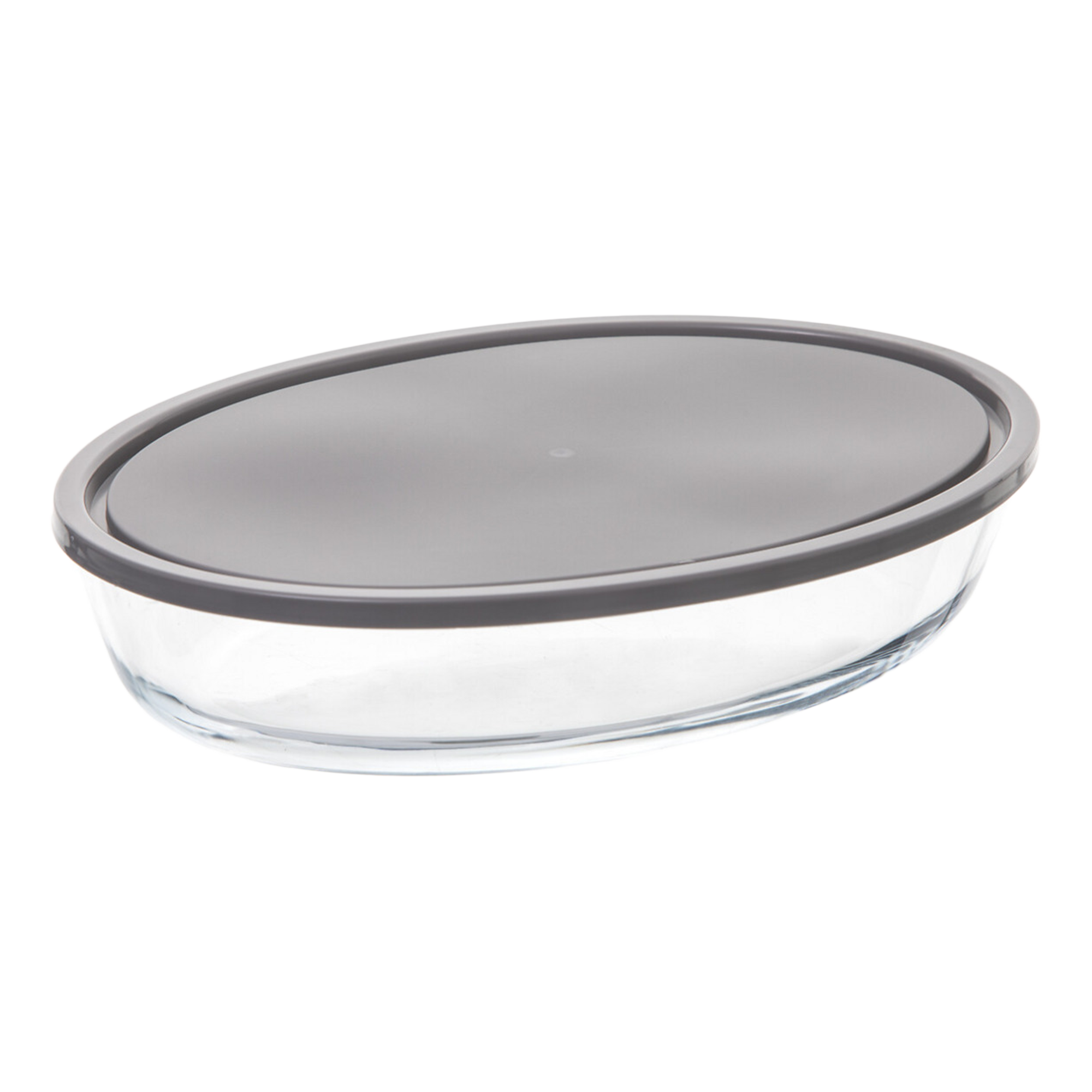 Plat ovale en verre + couvercle
