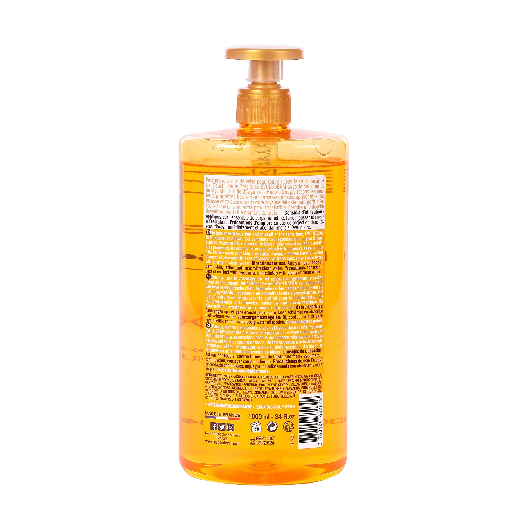 Gel douche soyeux huile précieuse