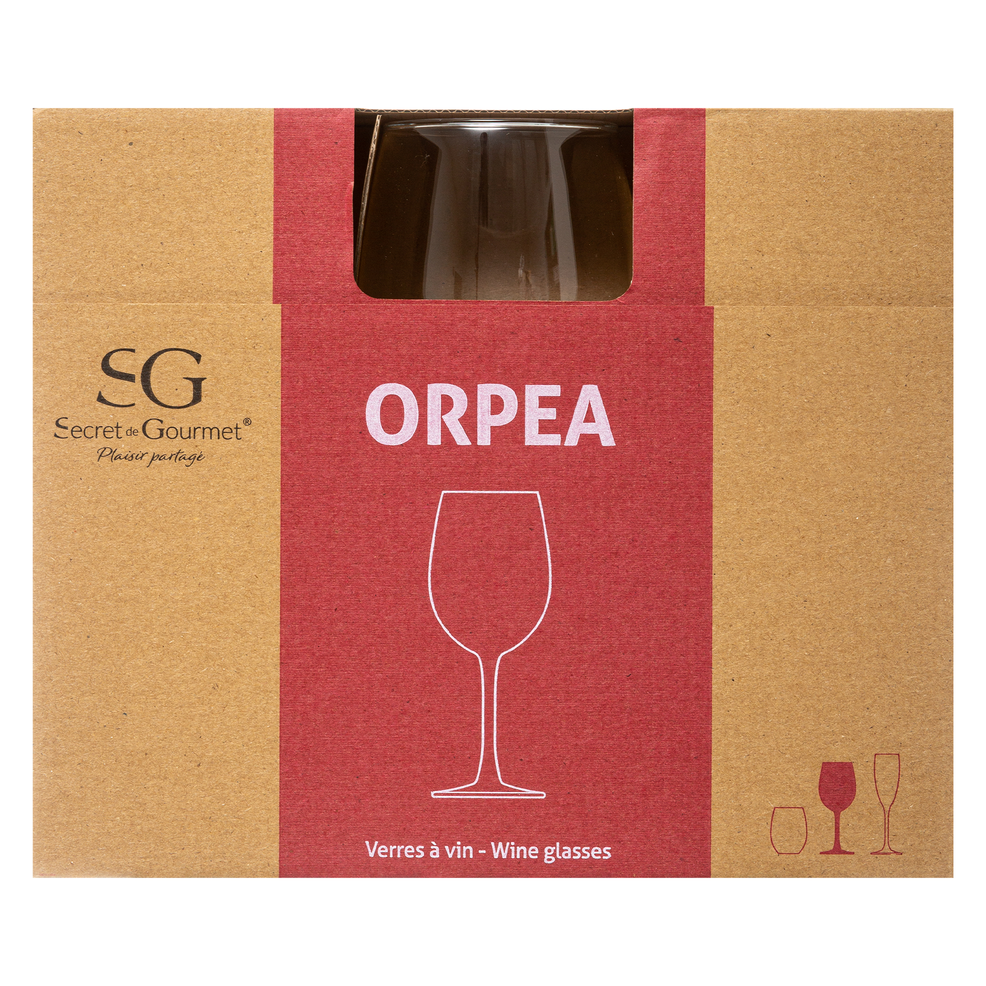 6 verres à pieds 36cl