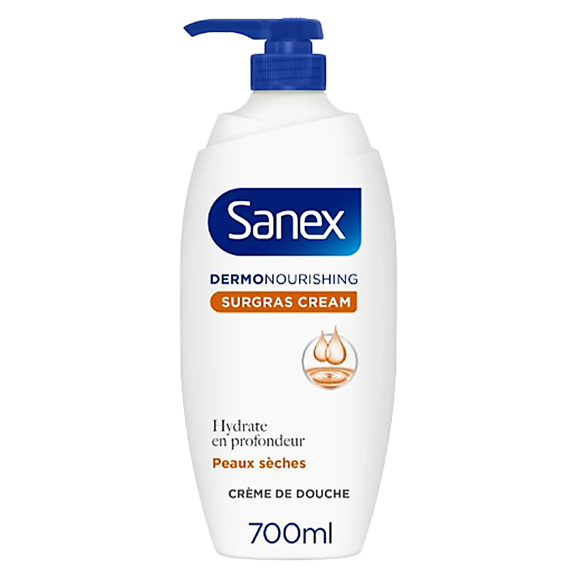 Crème de douche dermo nourishing surgras peaux sèches en pompe