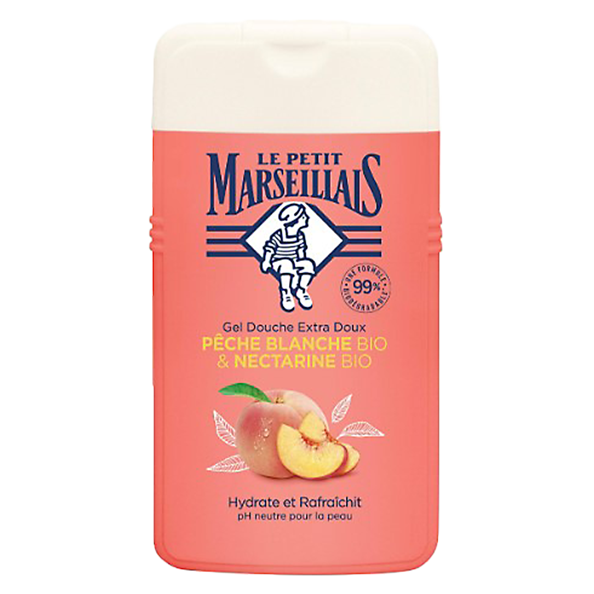 Lot de 2 gels douche pêche blanche et nectarine