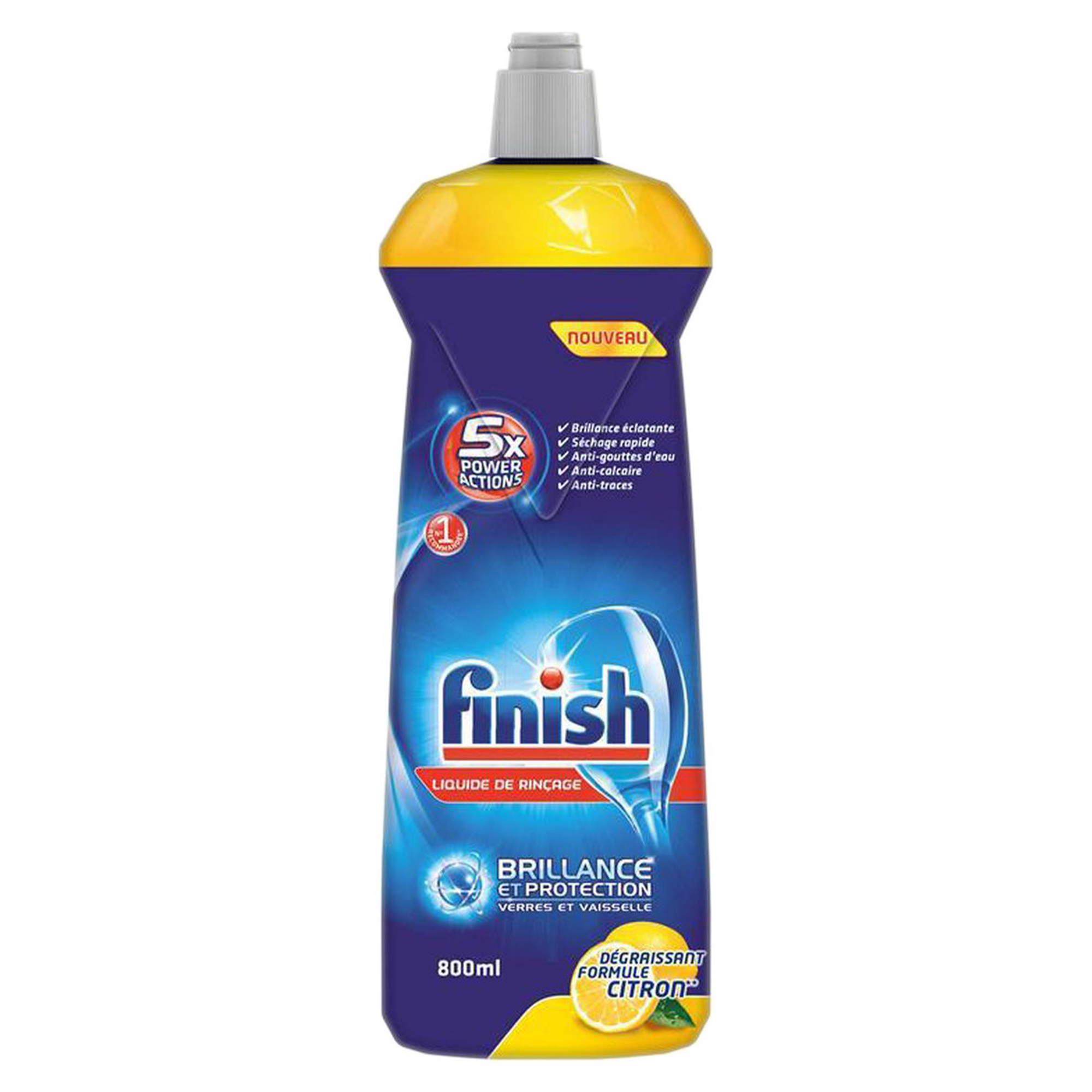Liquide de rinçage et brillance citron