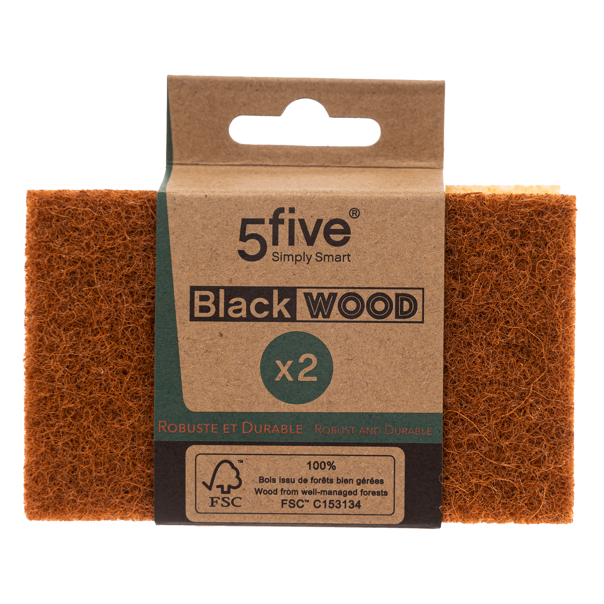 2 éponges grattantes en coco blackwood