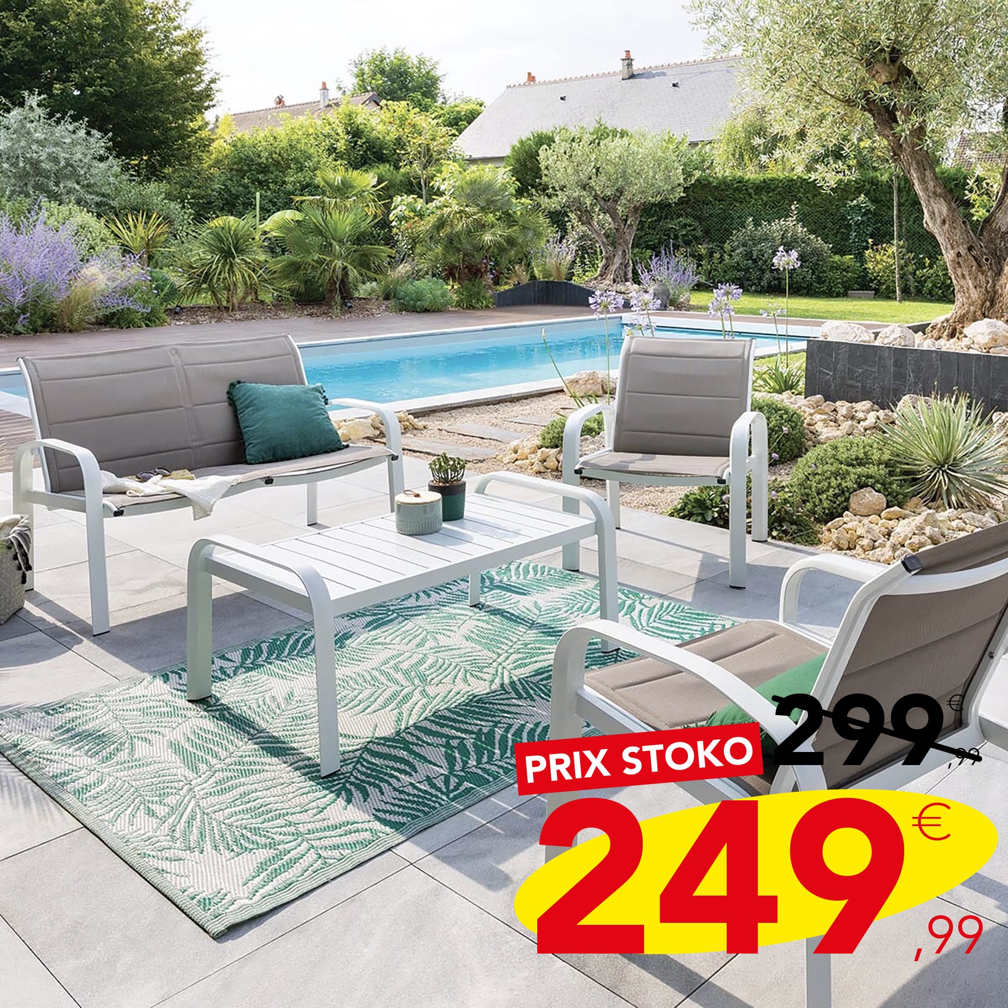 Salon de jardin 4 places Elyn