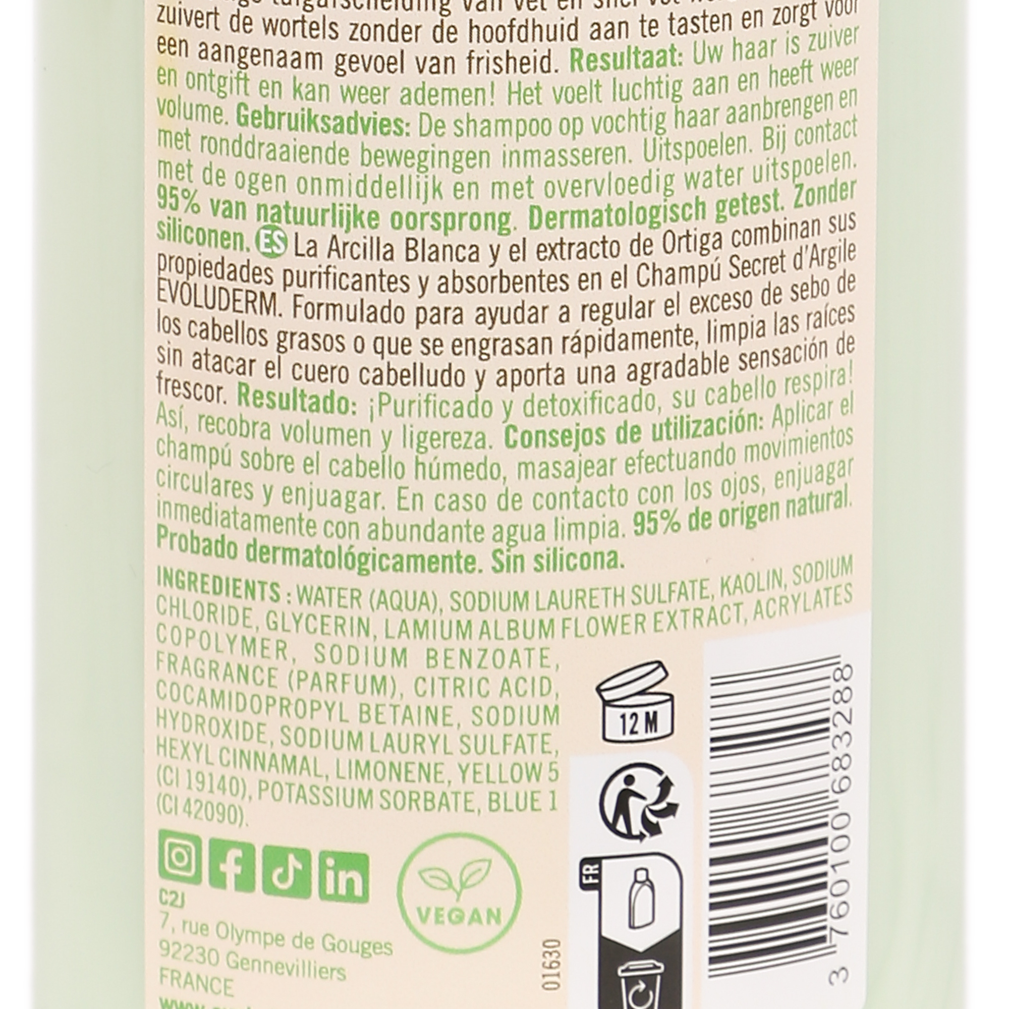Shampoing purifiant rituel d'argile