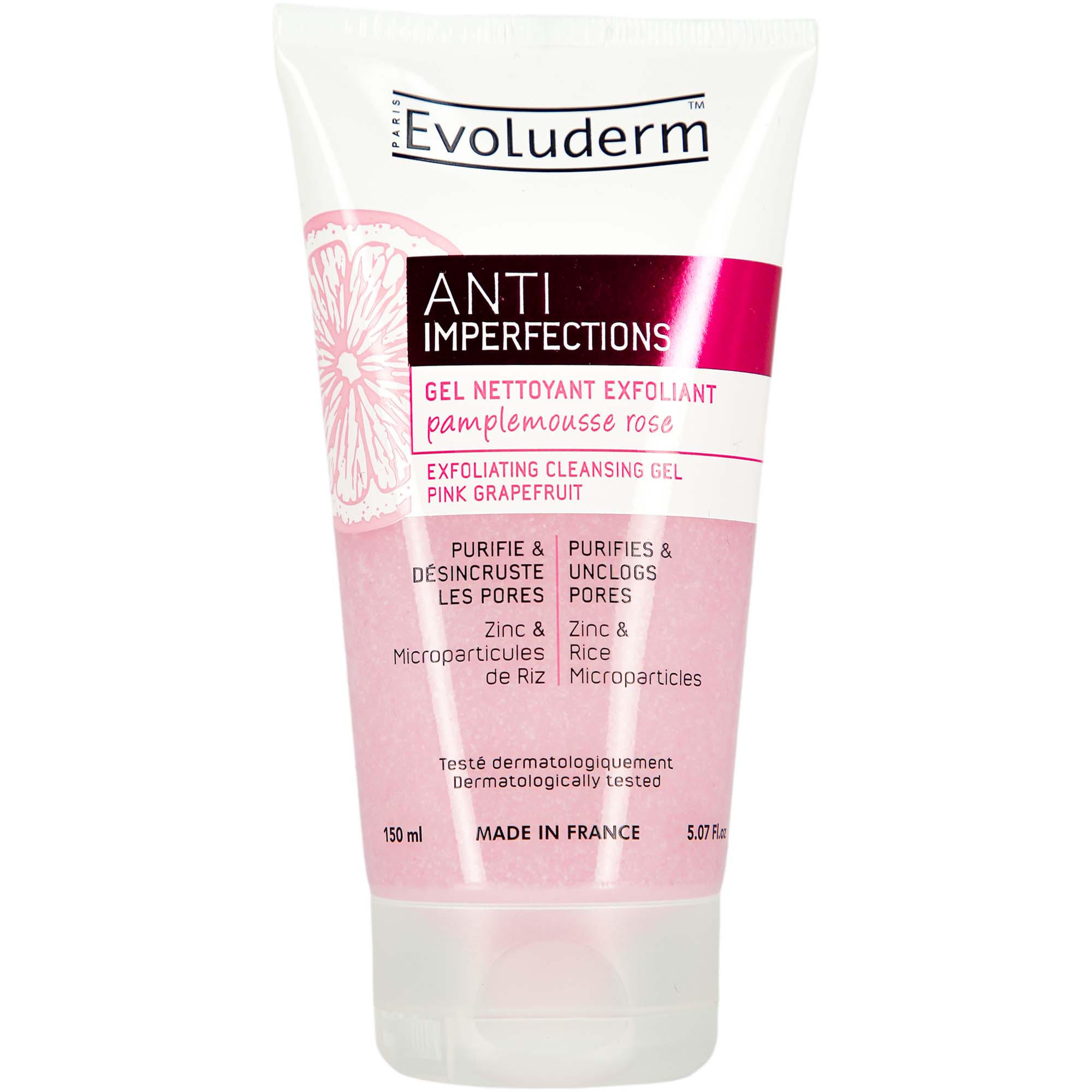 Gel nettoyant exfoliant pamplemousse rose