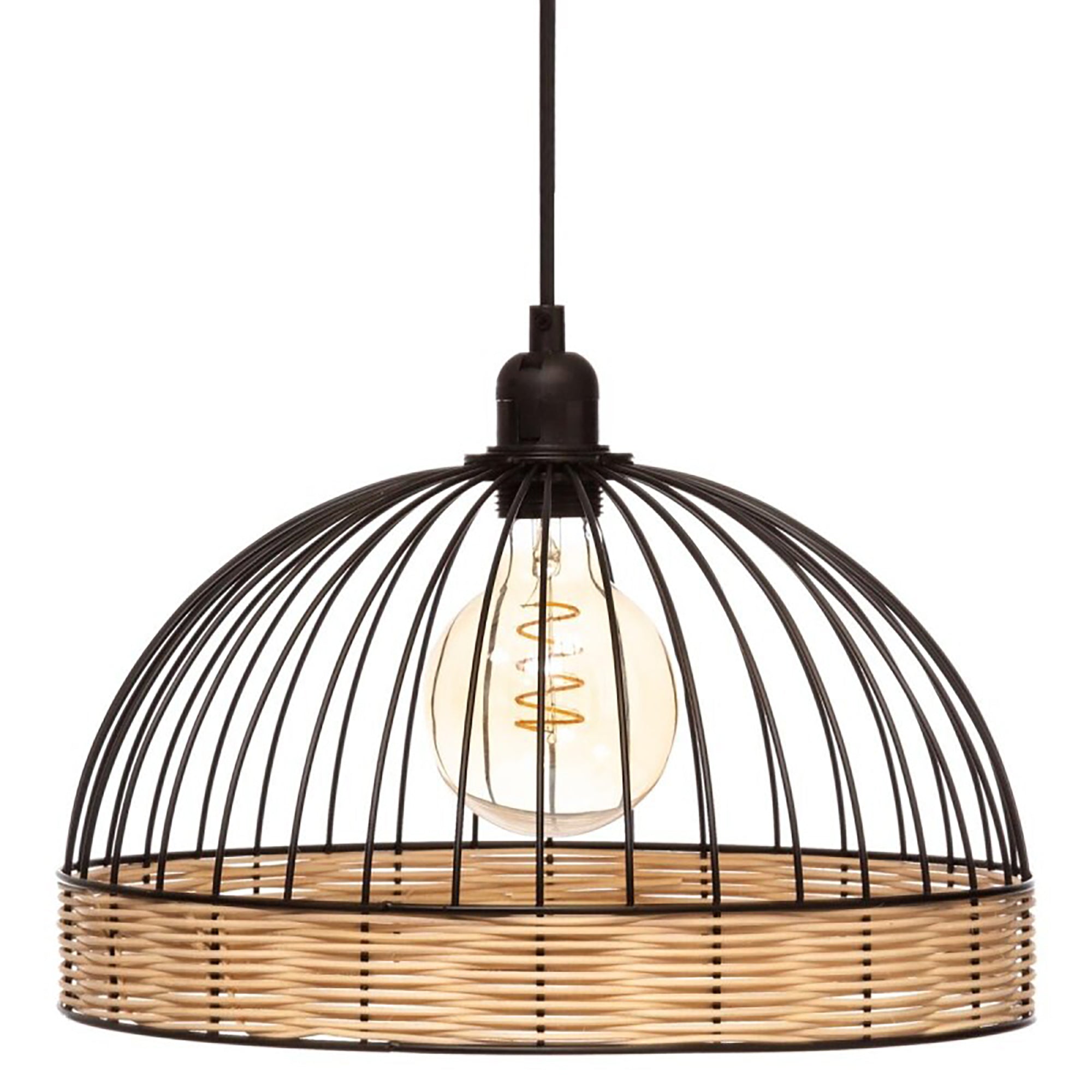 Suspension métal cage ronde