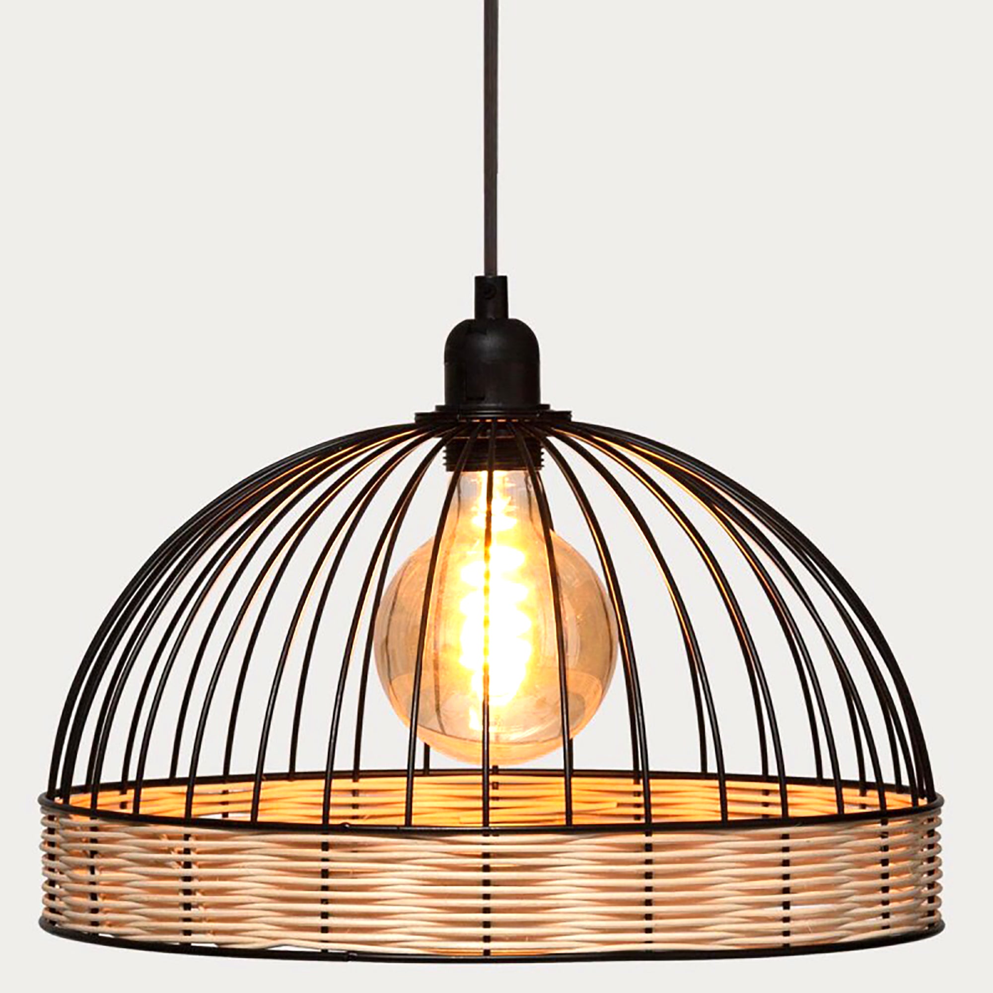Suspension métal cage ronde