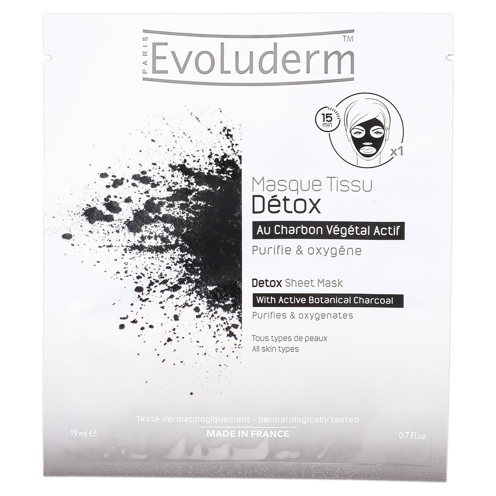 Masque visage au charbon végétal actif