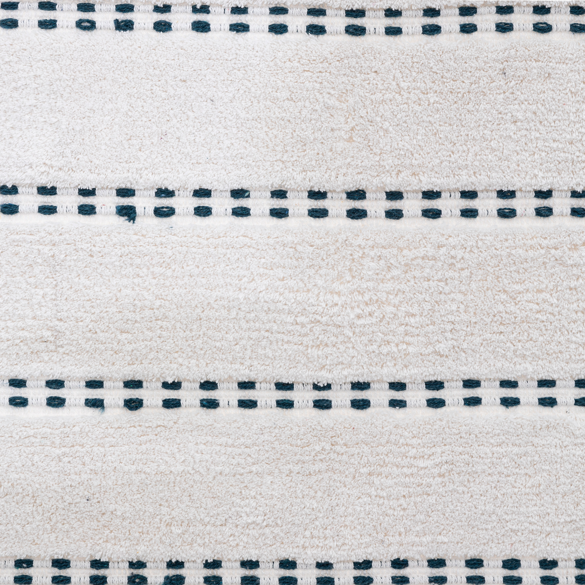 Tapis de salle de bain pompons bleu pétrole