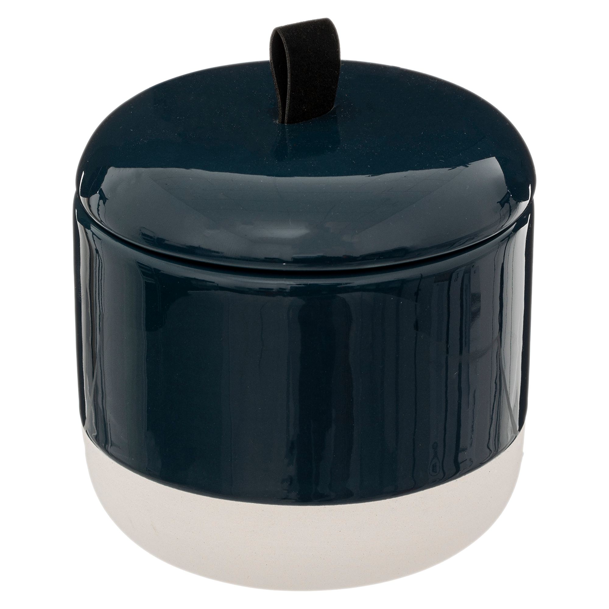 Pot à cotons bleu pétrole