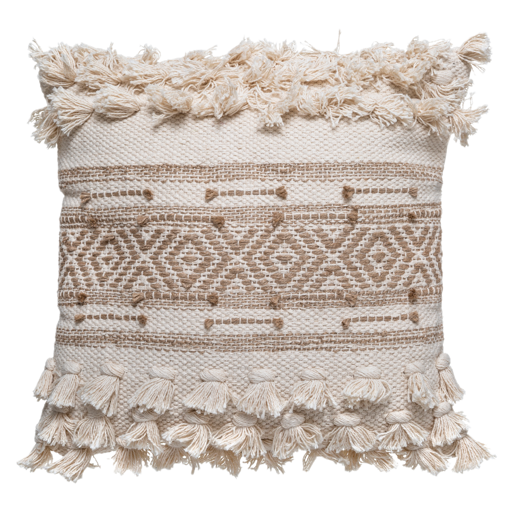 Coussin pompons 45x45cm