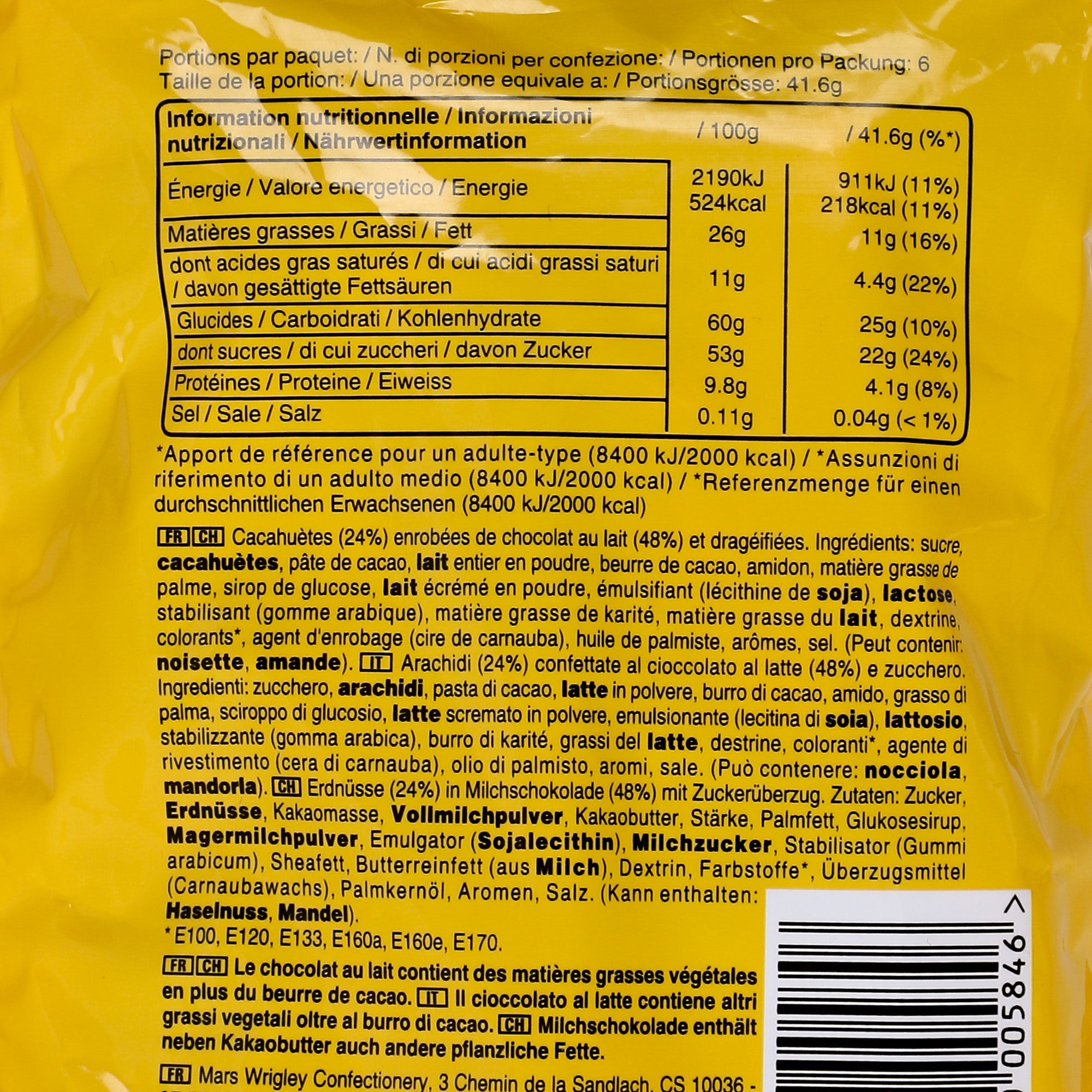 Sachet M&M's cacahuètes
