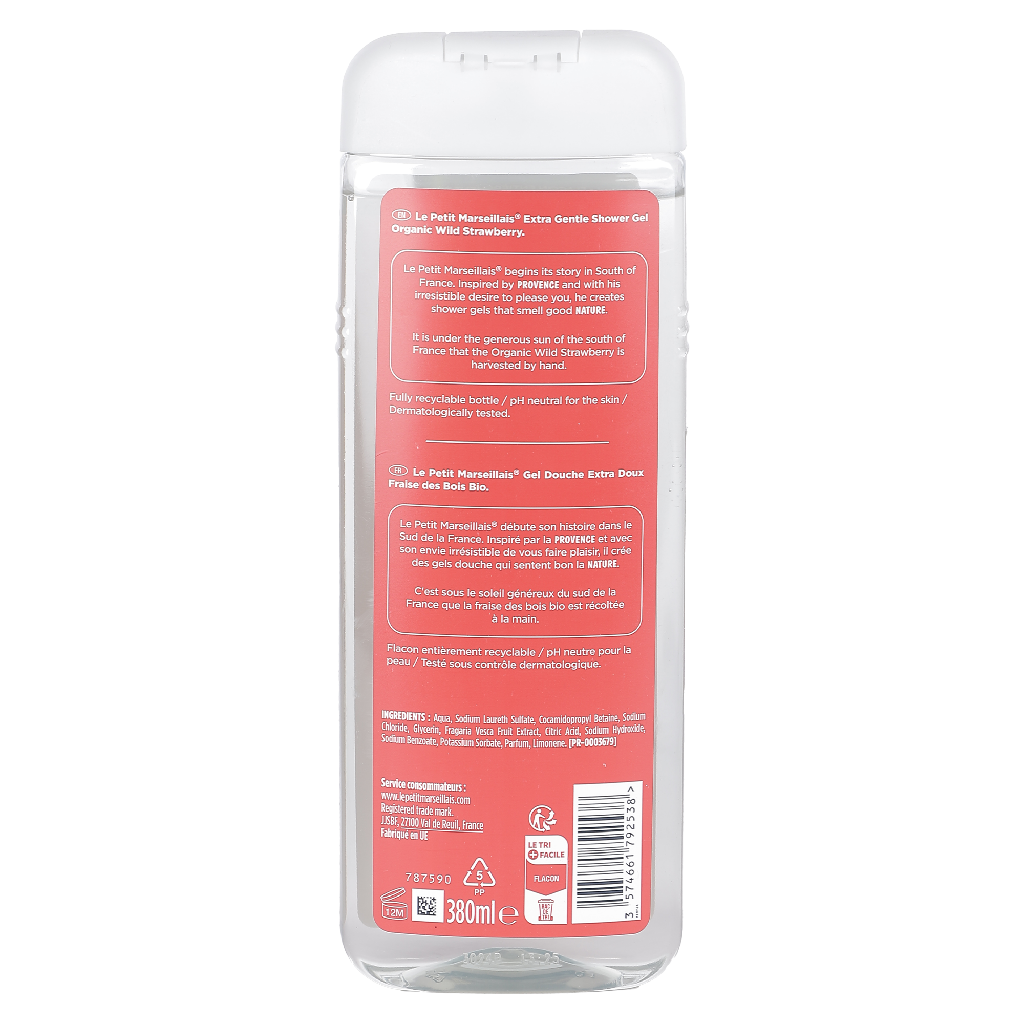 Gel douche délicat fraise gariguette