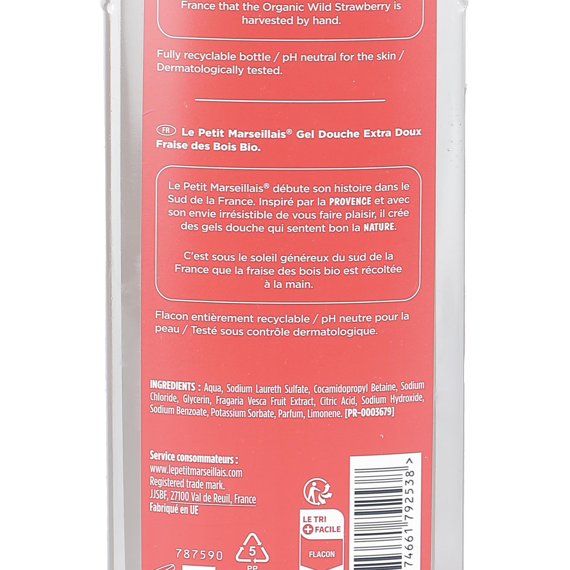 Gel douche délicat fraise gariguette