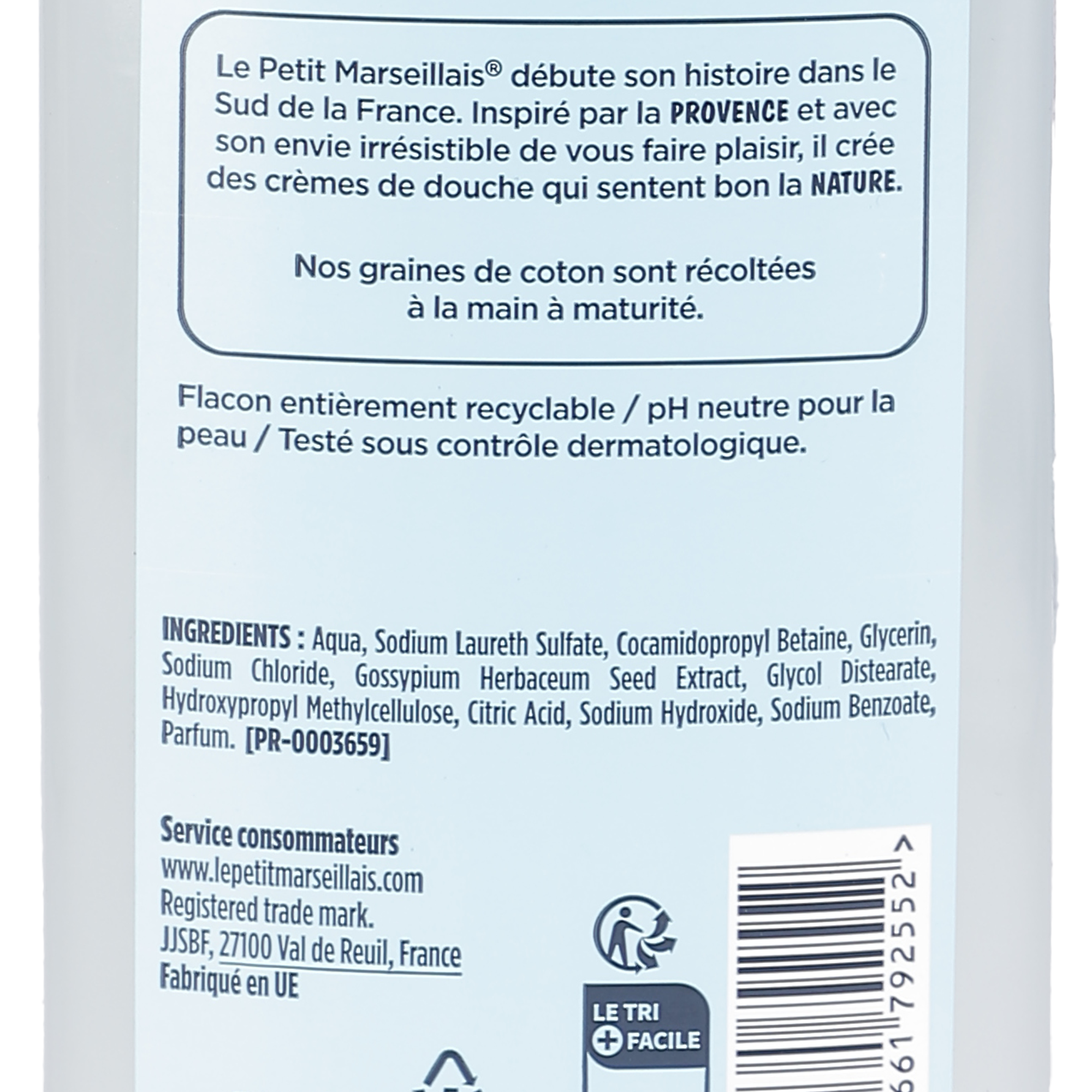 Gel douche fleur de coton